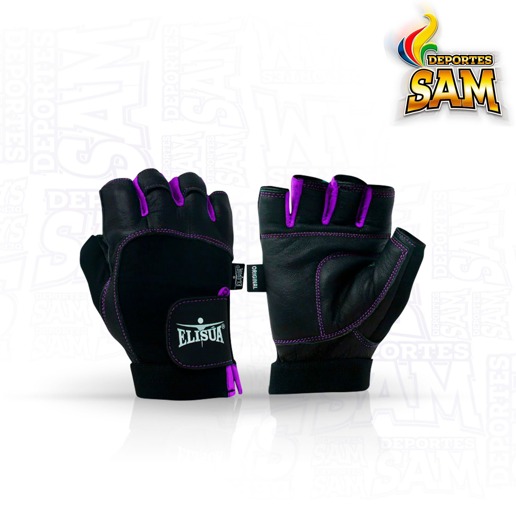 SPANDEX DAMA CORTO MORADO GUANTE ELISUA