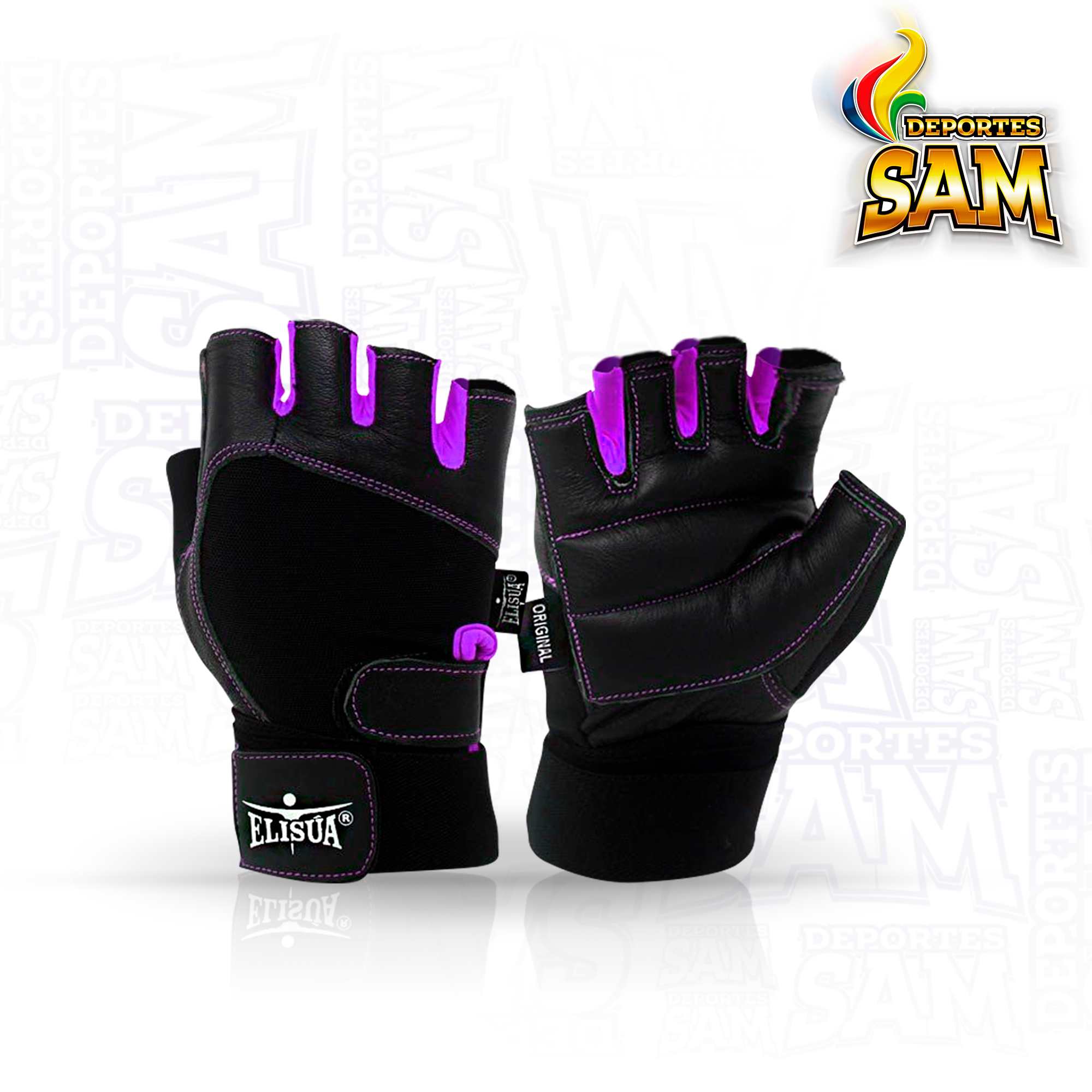 SPANDEX DAMA MUÑEQUERA MORADO GUANTE ELISUA