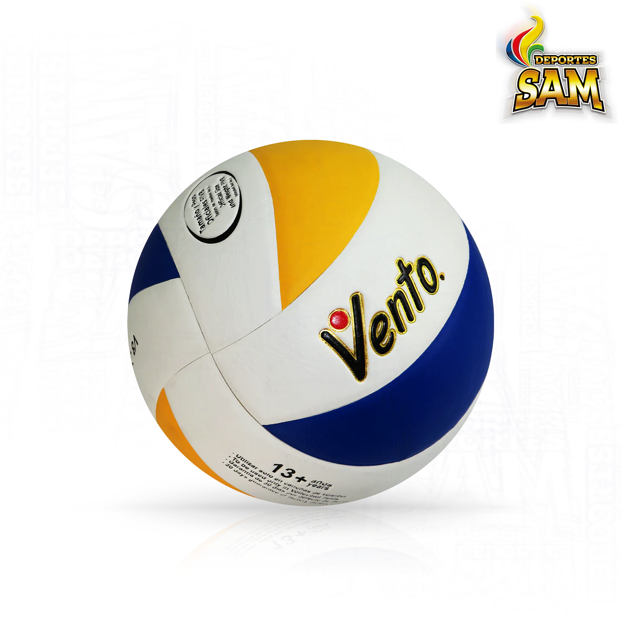 BALON VOLEIBOL VENTO PU WHITE BLUE YELLOW 5