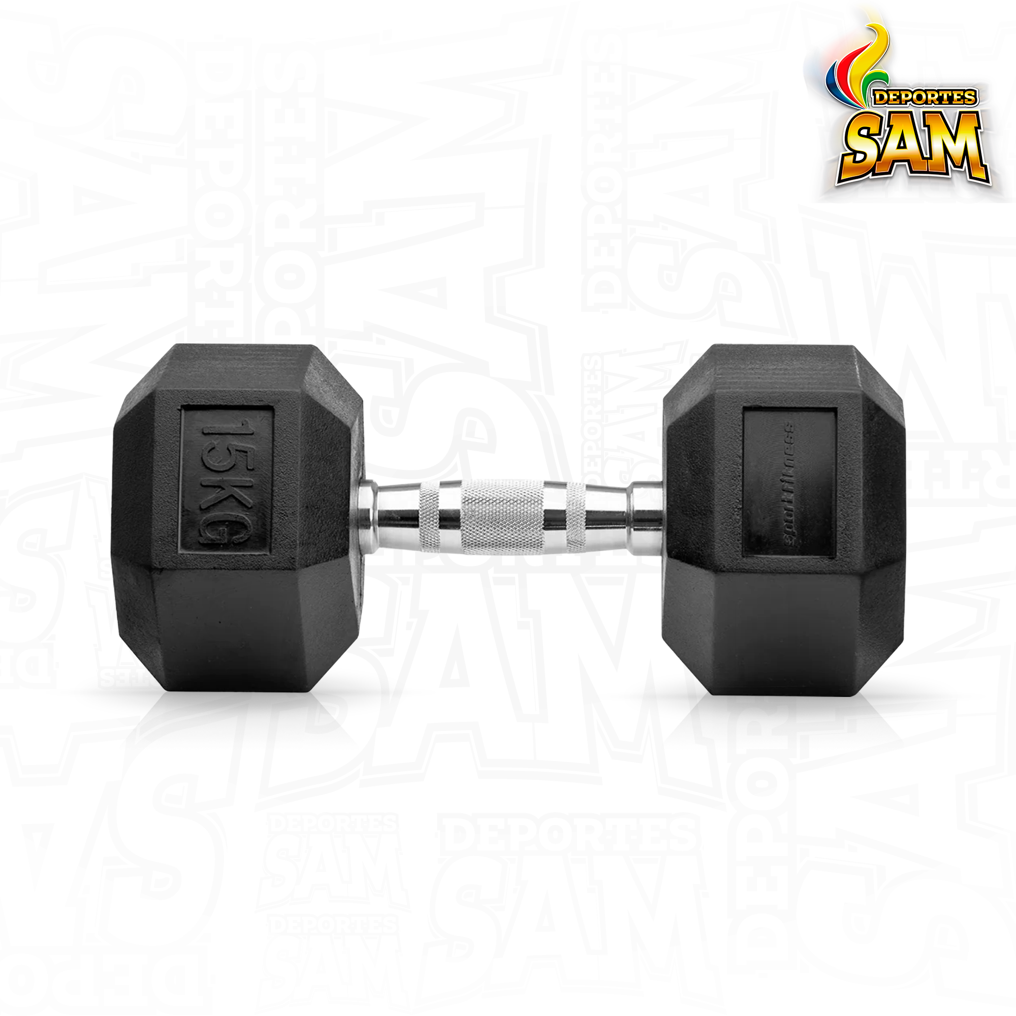 MANCUERNA ENCAUCHETADA 15KG HEX SPORTFITNESS