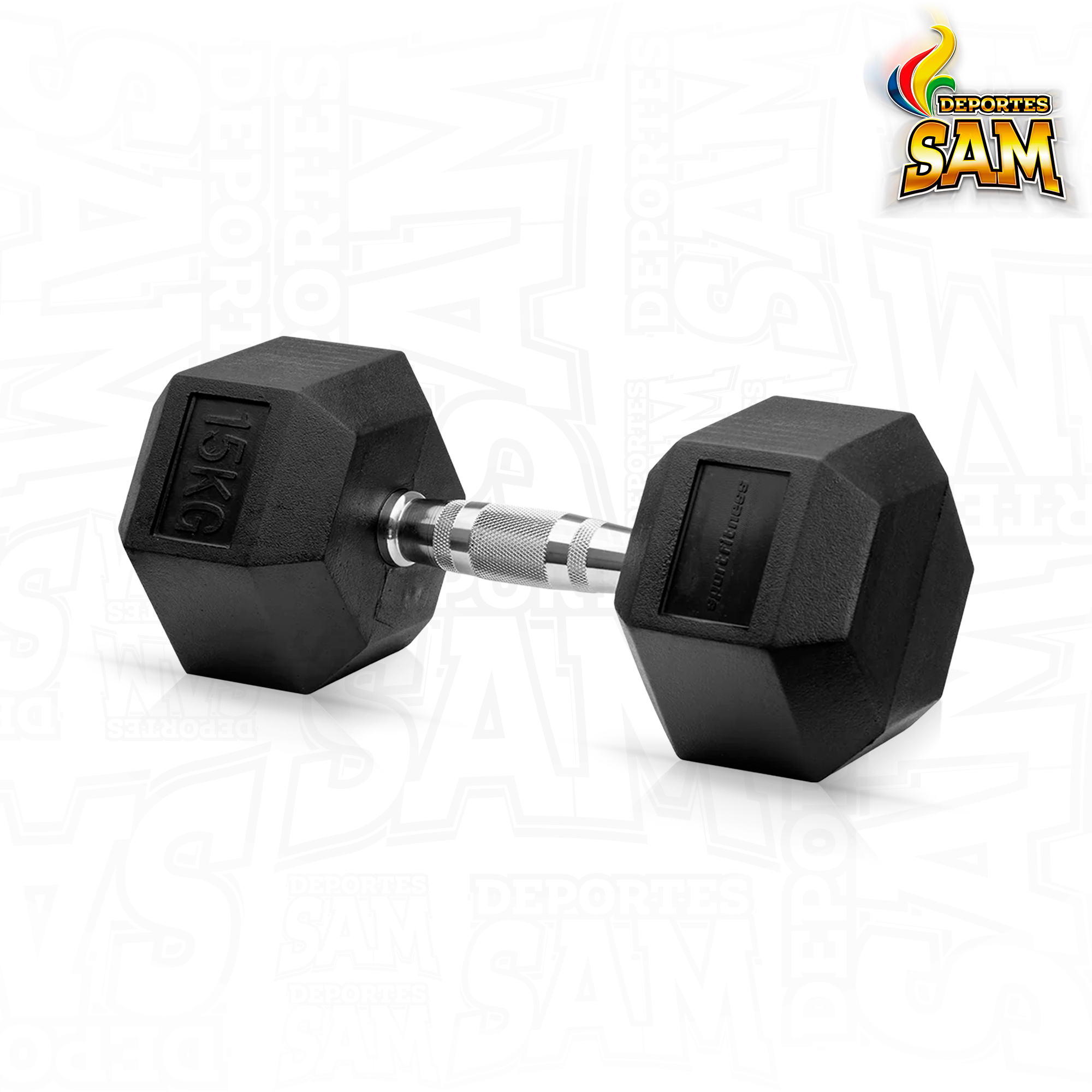 MANCUERNA ENCAUCHETADA 15KG HEX SPORTFITNESS