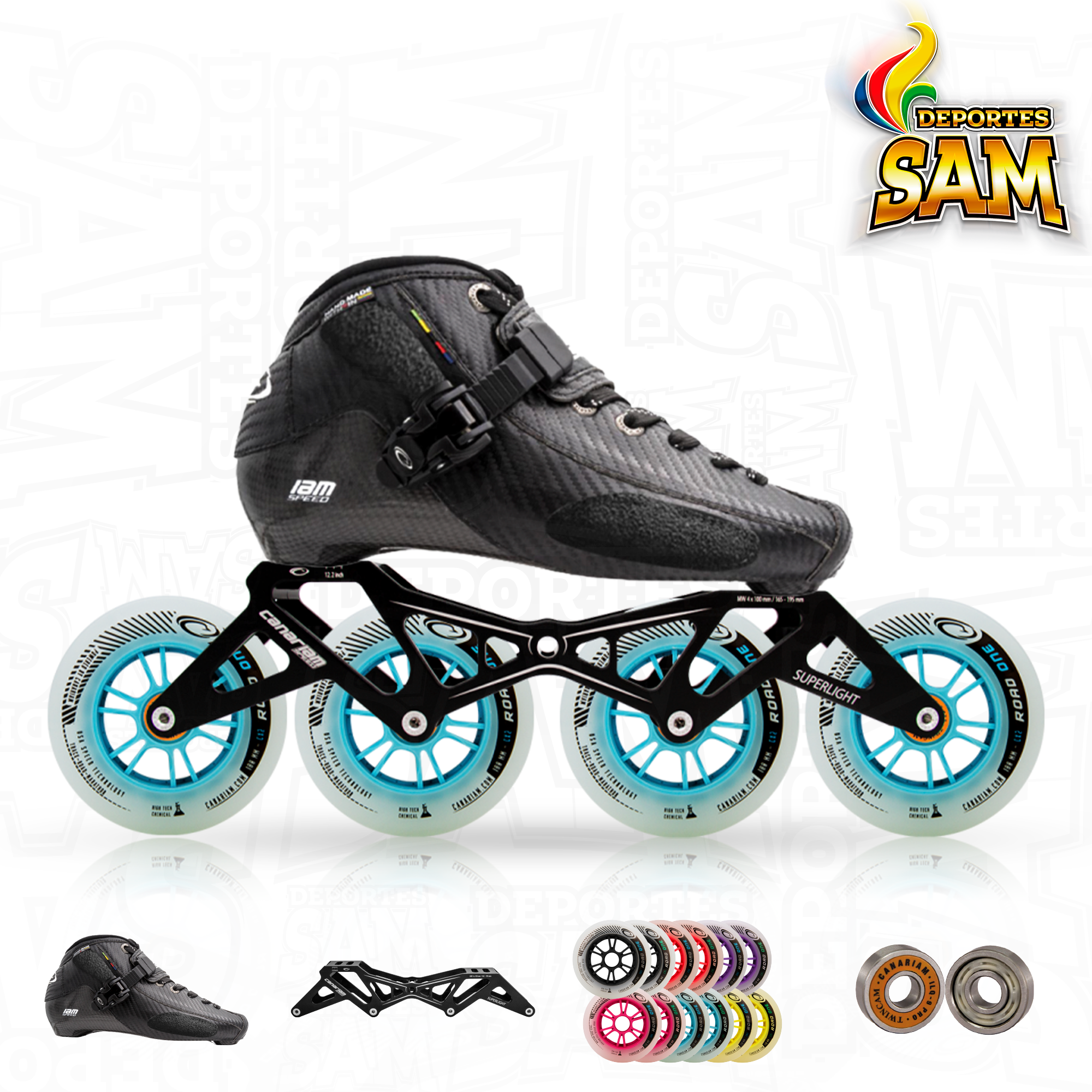 PATIN PROFESIONAL BOTA ONIX CHASIS SUPERLIGHT 12.8 HL, 13.2 RUEDA ROAD ONE 100MM O 110MM BALINERA TWINCAM ILQ-9PRO