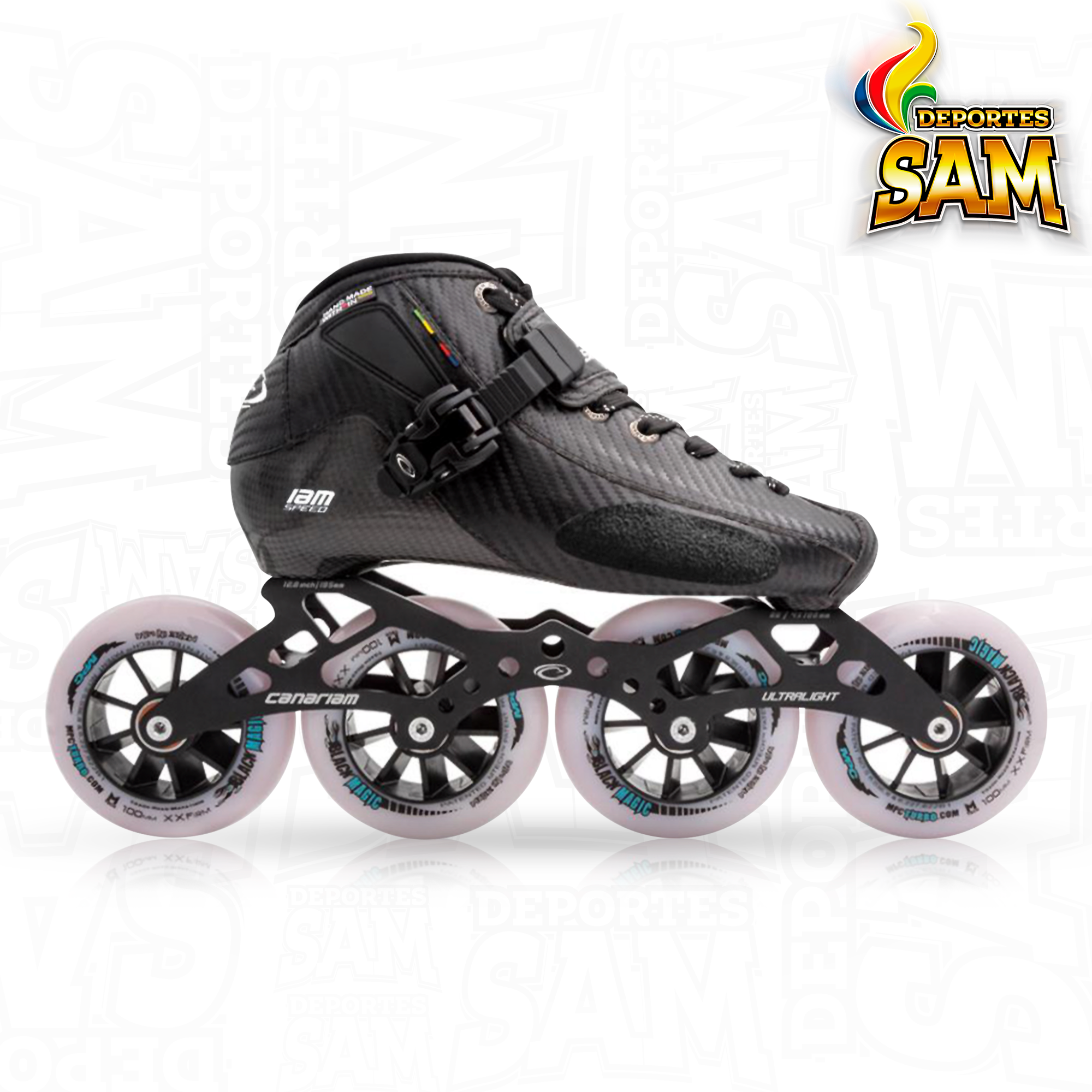 PATIN PROFESIONAL BOTA ONIX CHASIS ULTRA LIGHT 12.0 RUEDA MPC BLACK MAGIC 100MM BALINERA TWINCAM ILQ-9PRO