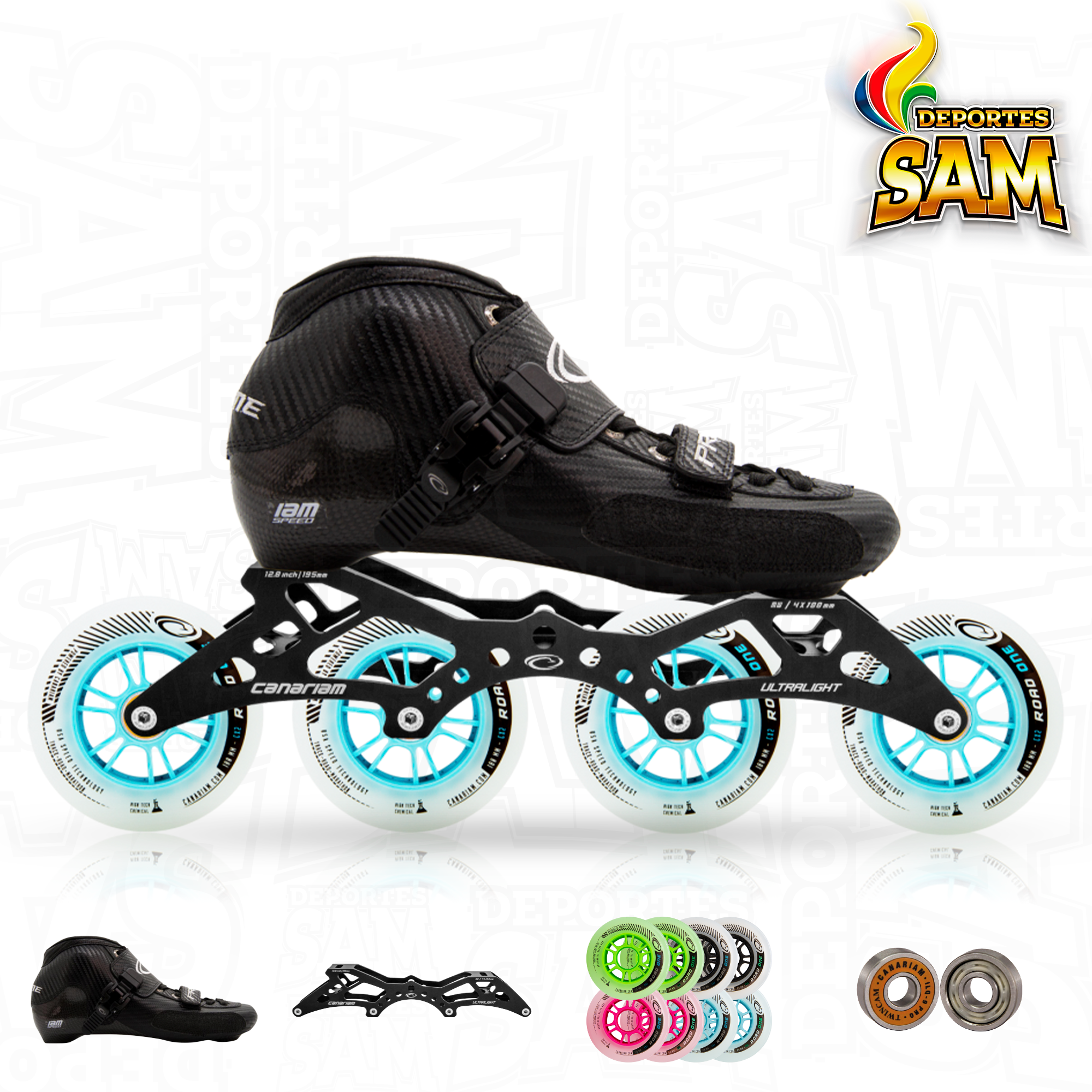 PATIN PROFESIONAL BOTA PRIME CHASIS ULTRA LIGHT 11.5, 12.0, RUEDA ROAD ONE 90MM O 100MM, BALINERA TWINCAM ILQ-9PRO