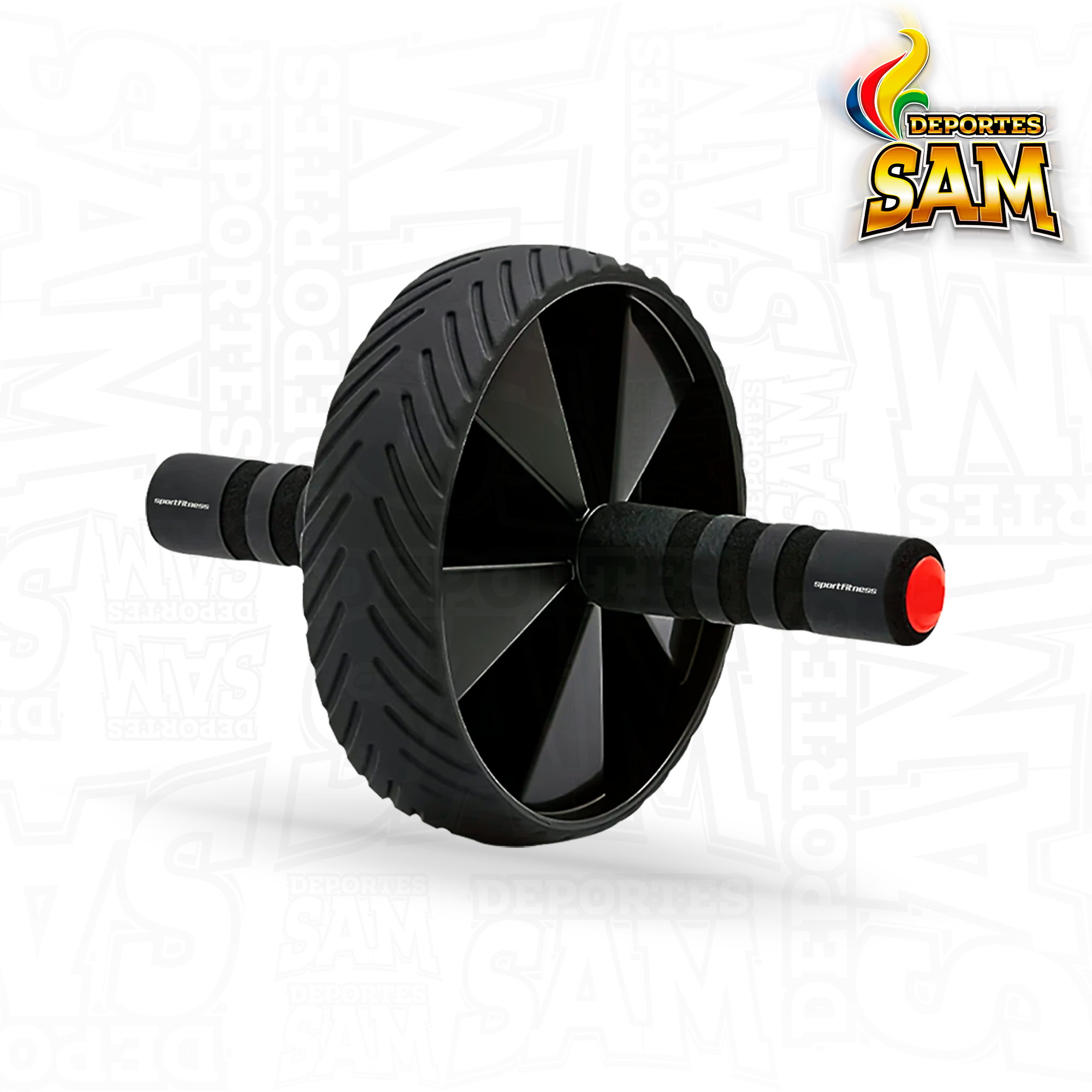 RUEDA PARA ADOMINALES SPORTFITNESS NEGRO
