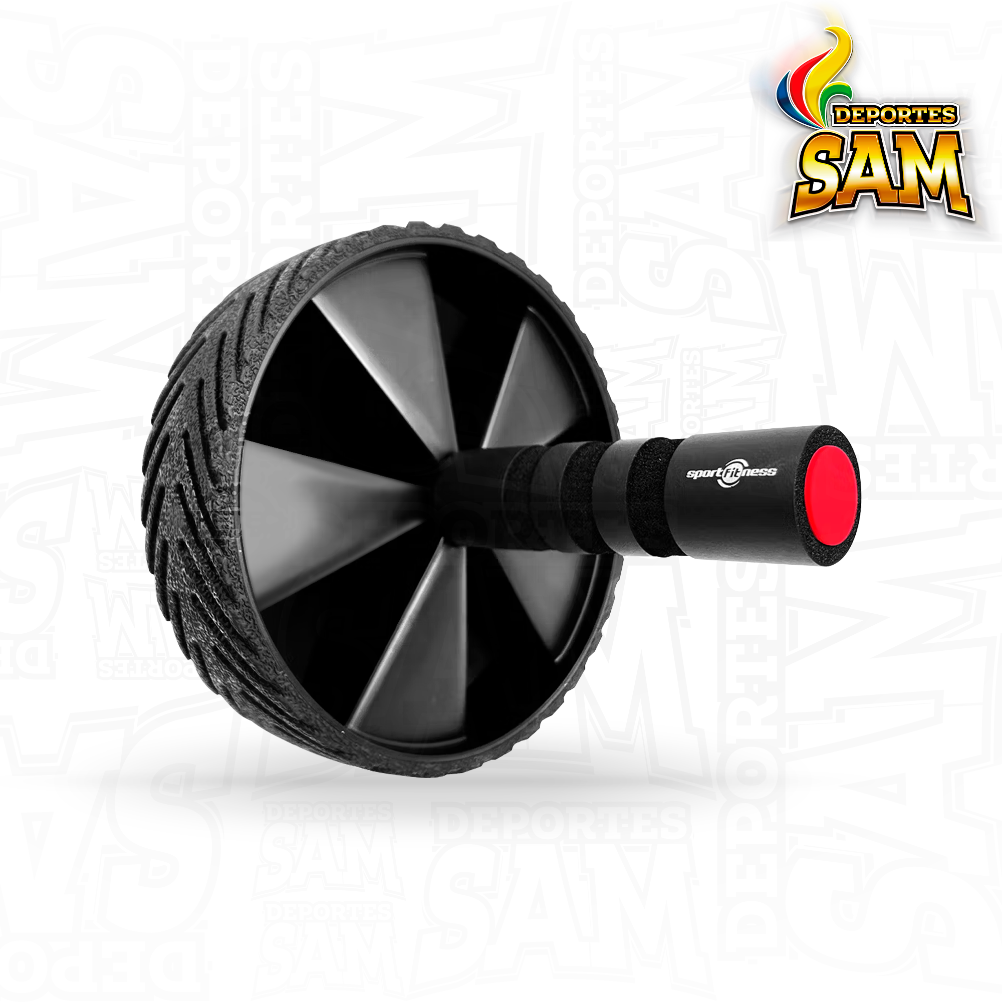 RUEDA PARA ADOMINALES SPORTFITNESS NEGRO