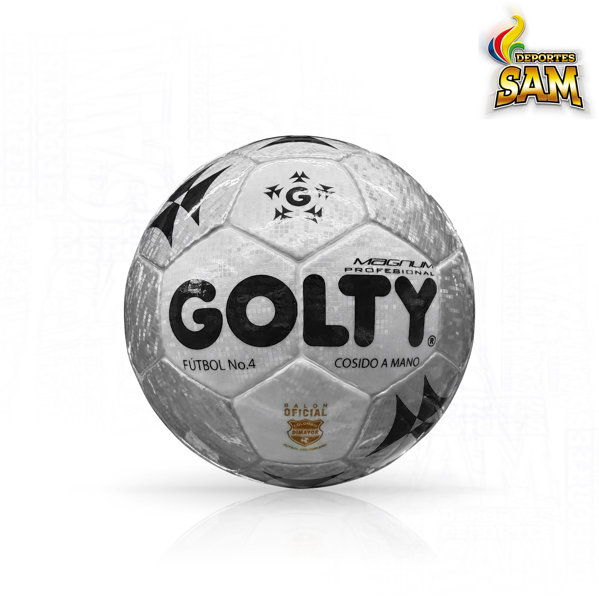 BALÓN FÚTBOL 4 MAGNUM GRIS PROFESIONAL GOLTY