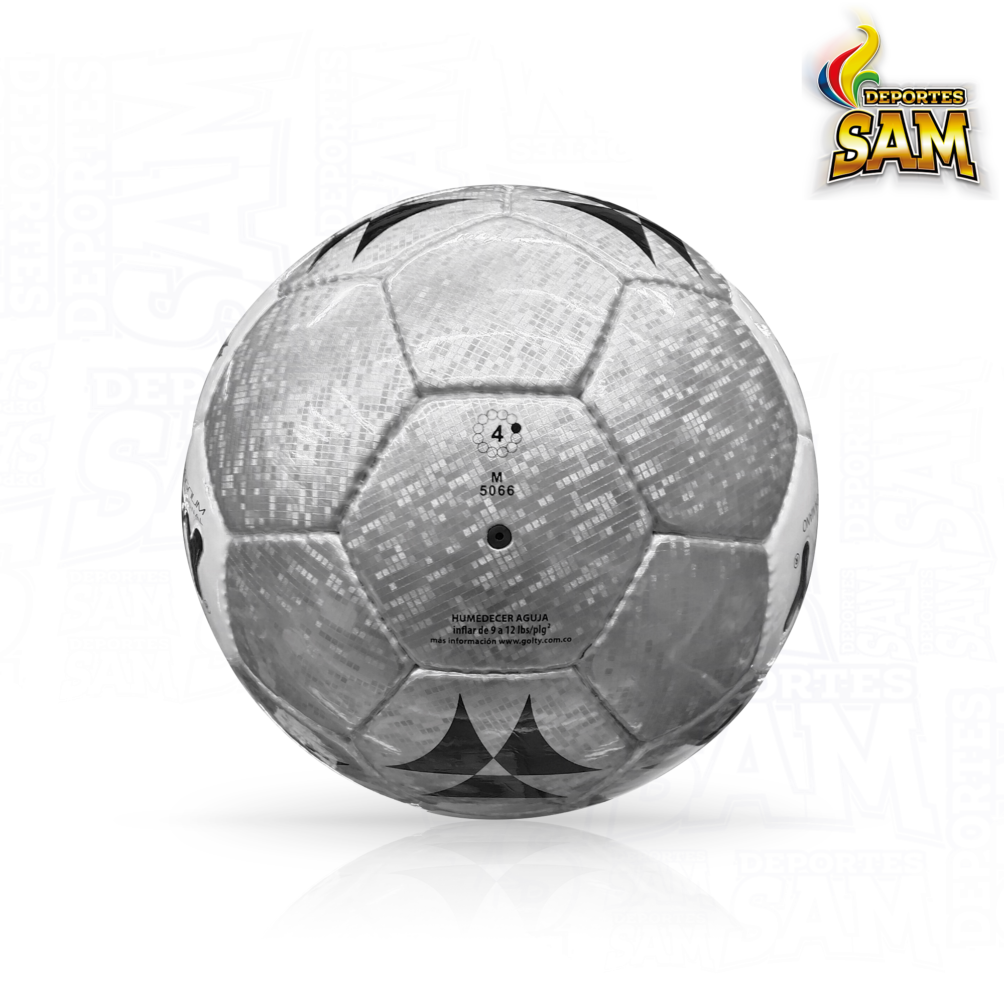 BALÓN FÚTBOL  5 MAGNUM GRIS PROFESIONAL GOLTY