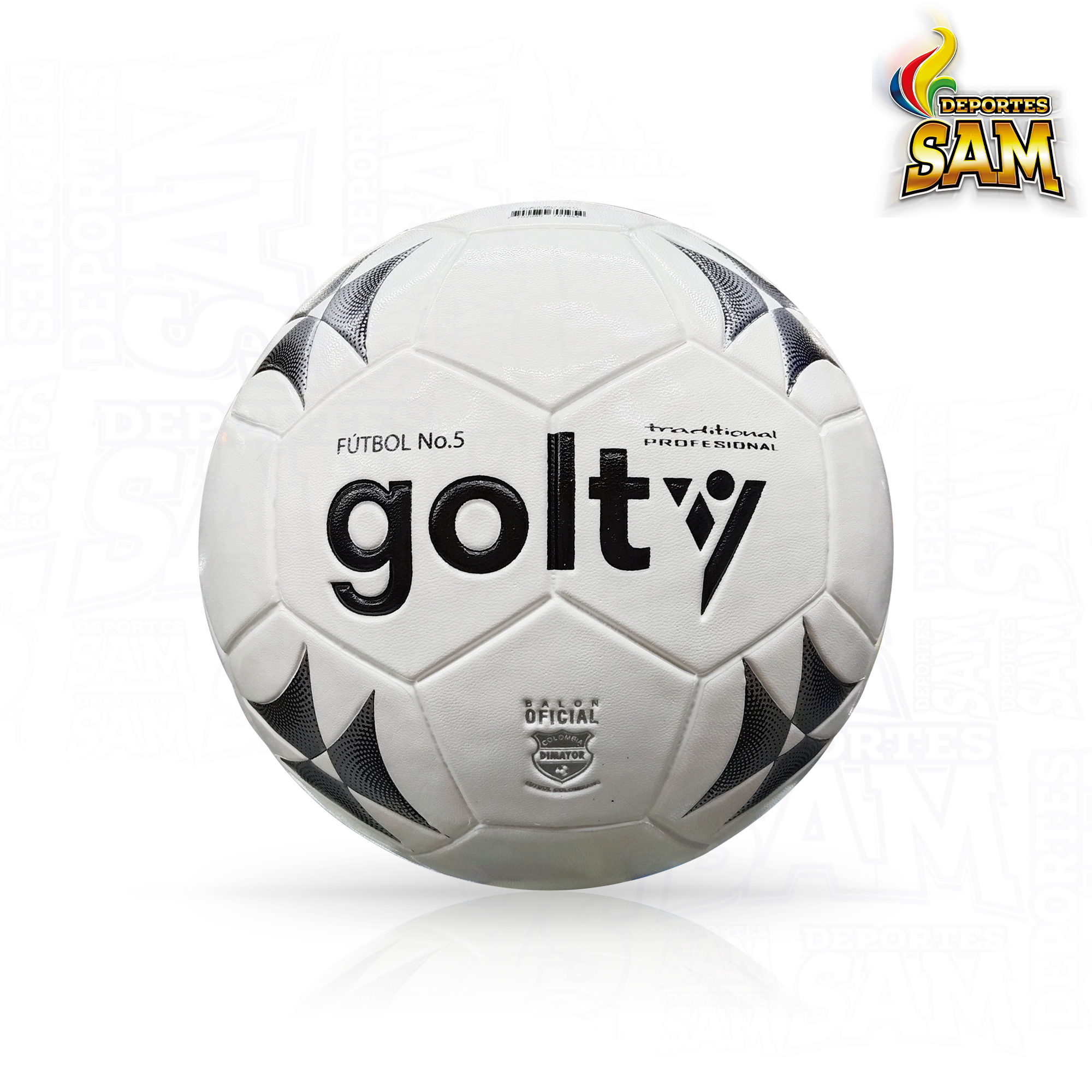 BALÓN FÚTBOL 5 TRADICIONAL CUERO PROFESIONAL GOLTY