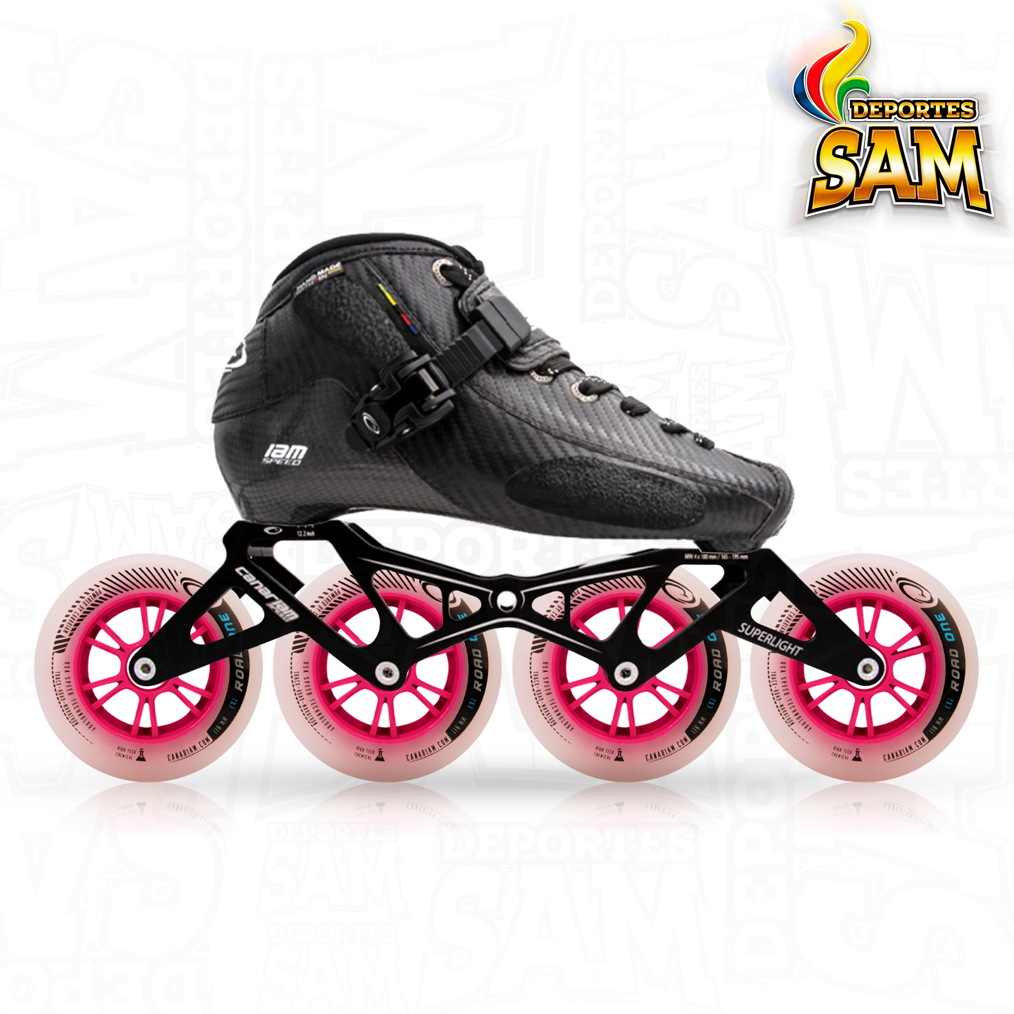 PATIN PROFESIONAL BOTA ONIX CHASIS SUPERLIGHT 12.2, 12.4 RUEDA ROAD ONE 100MM BALINERA TWINCAM ILQ-9PRO