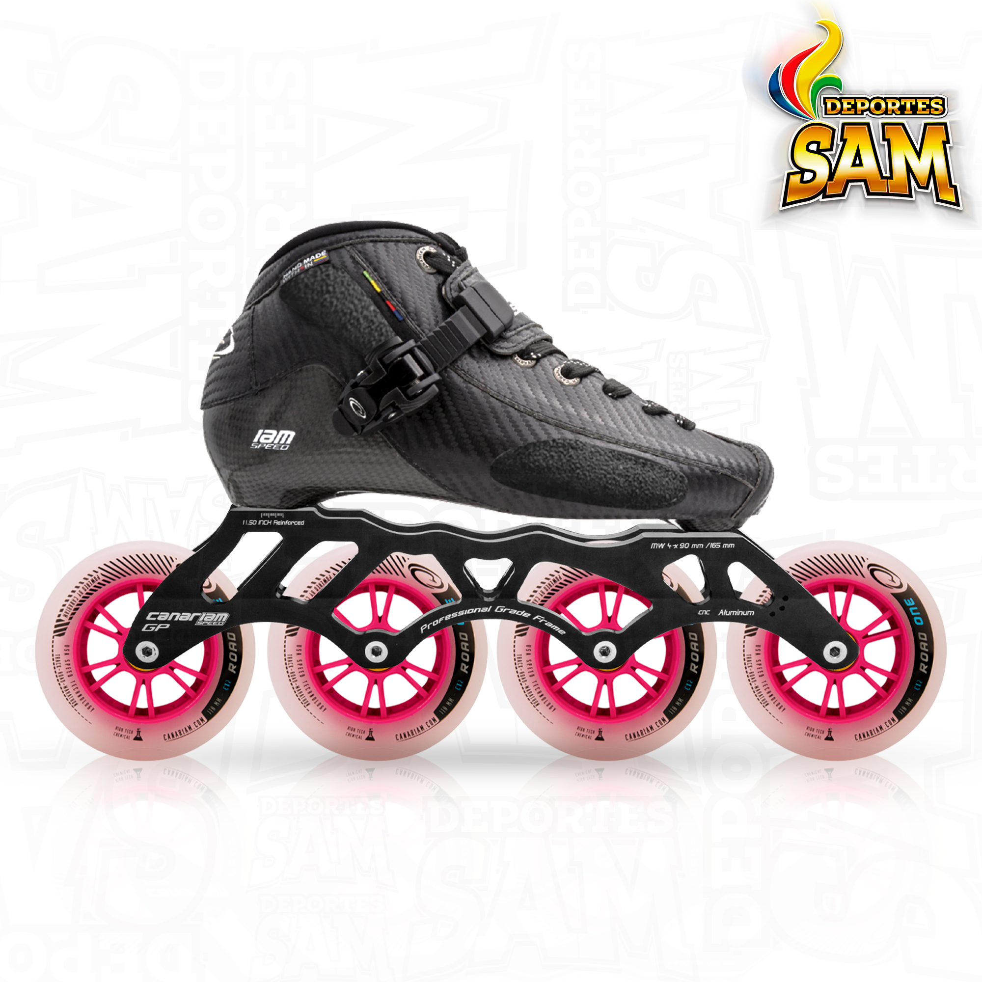 PATIN PROFESIONAL BOTA ONIX CHASIS GP GIANT 12,0 RUEDA ROAD ONE 100MM BALINERA TWINCAM ILQ-9PRO