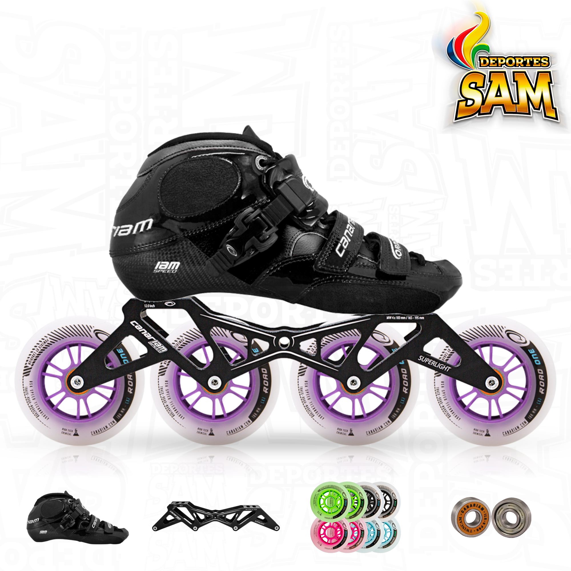 PATIN PROFESIONAL BOTA ORION, CHASIS SUPERLIGHT 11.25, 12.0, RUEDA ROAD ONE 90MM, 100MM, BALINERA TWINCAM ILQ-9PRO