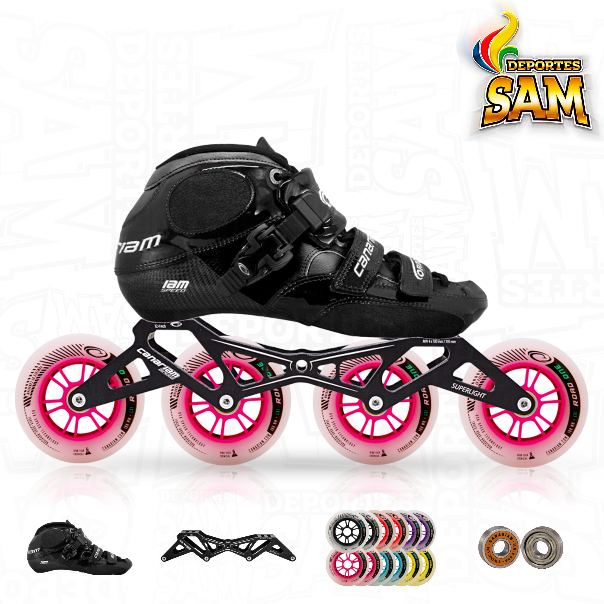 PATIN PROFESIONAL BOTA ORION, CHASIS SUPERLIGHT 12.2, 12.4, RUEDA ROAD ONE 100MM,  BALINERA TWINCAM ILQ-9PRO