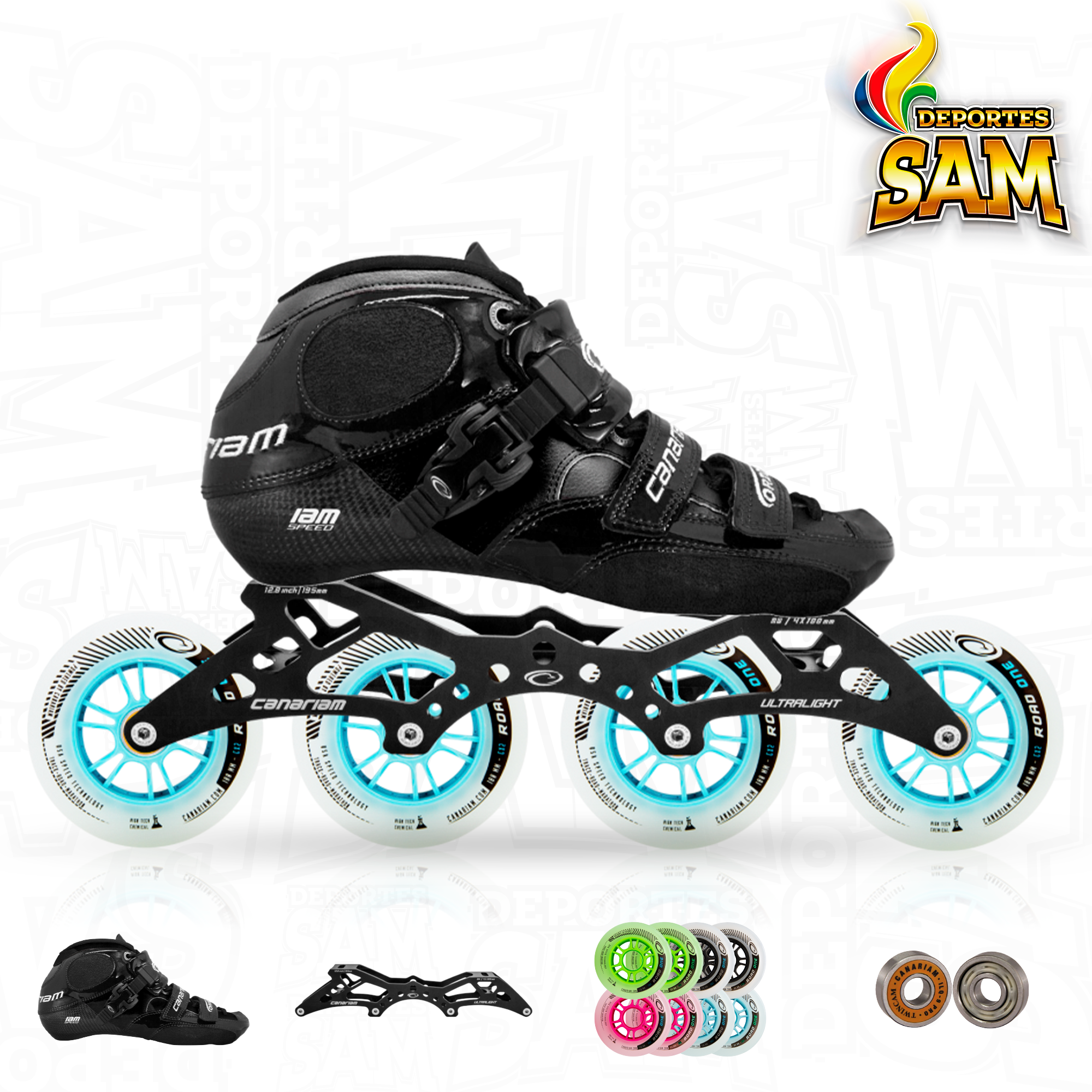 PATIN PROFESIONAL BOTA ORION, CHASIS ULTRA LIGHT 11.5, 12.0, RUEDA ROAD ONE 90MM O 100MM,  BALINERA TWINCAM ILQ-9PRO