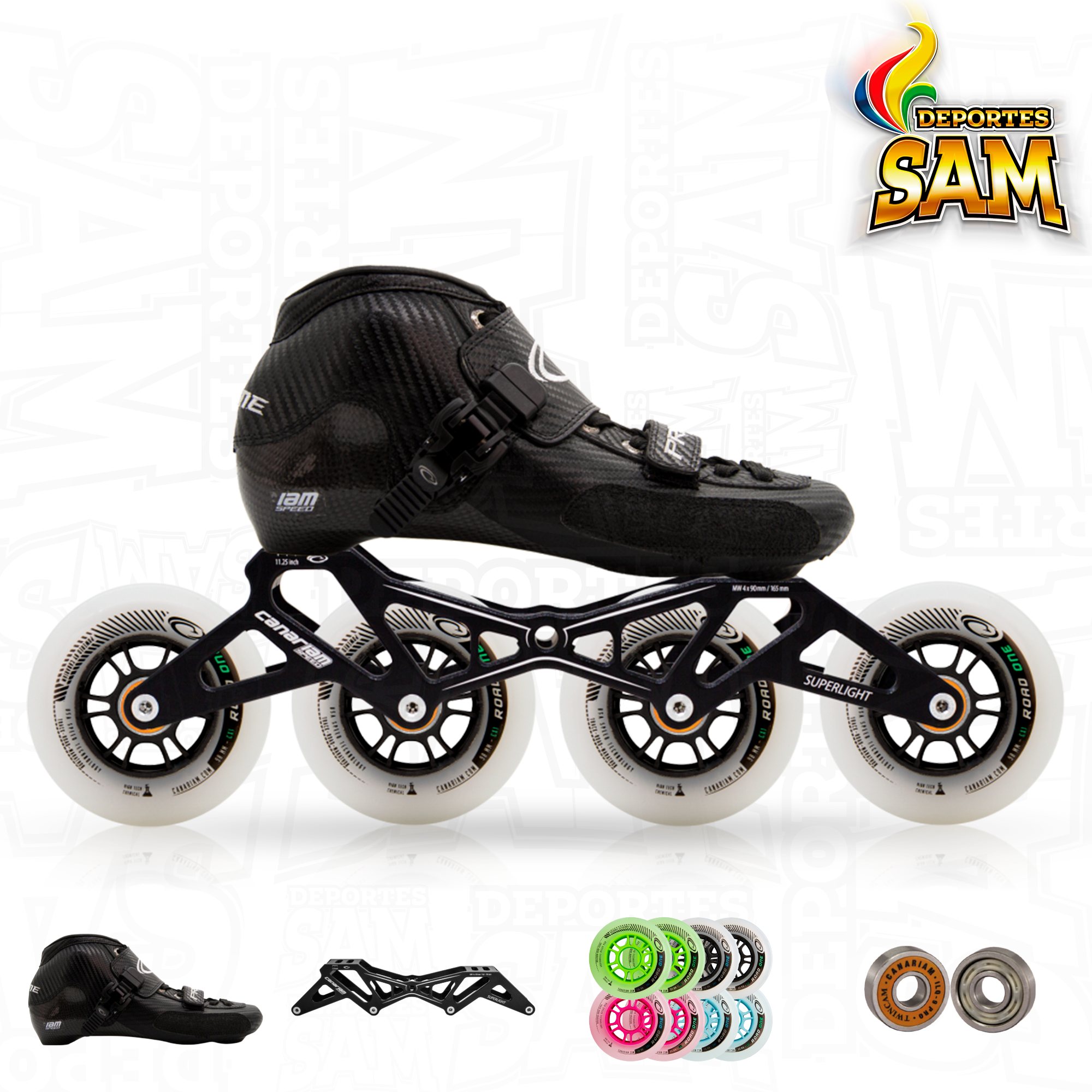 PATIN PROFESIONAL BOTA PRIME, CHASIS SUPERLIGHT 11.25, 10.25, RUEDA ROAD ONE 80-84MM,  BALINERA TWINCAM ILQ-9PRO