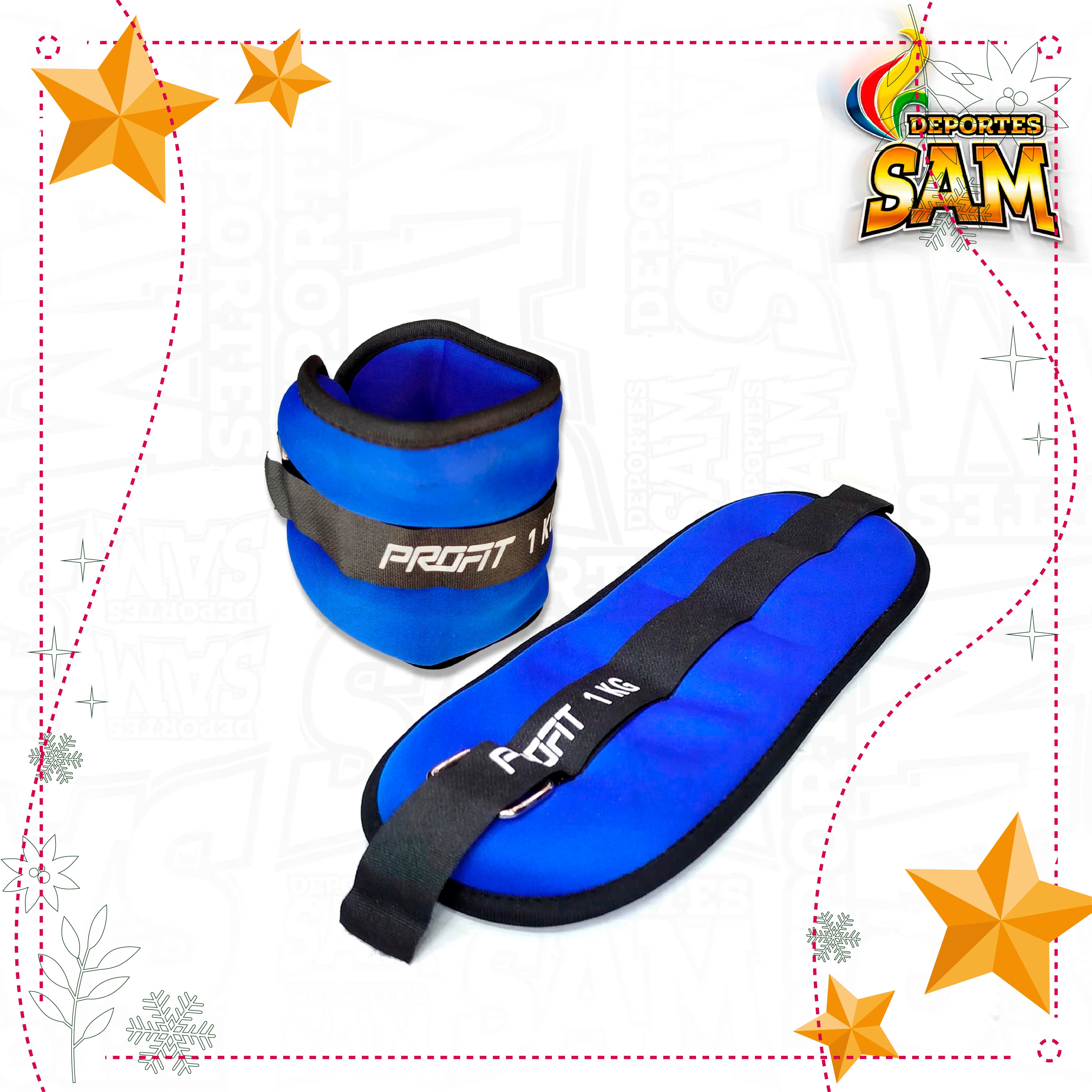 PAR PESAS TOBILLERAS 1KG