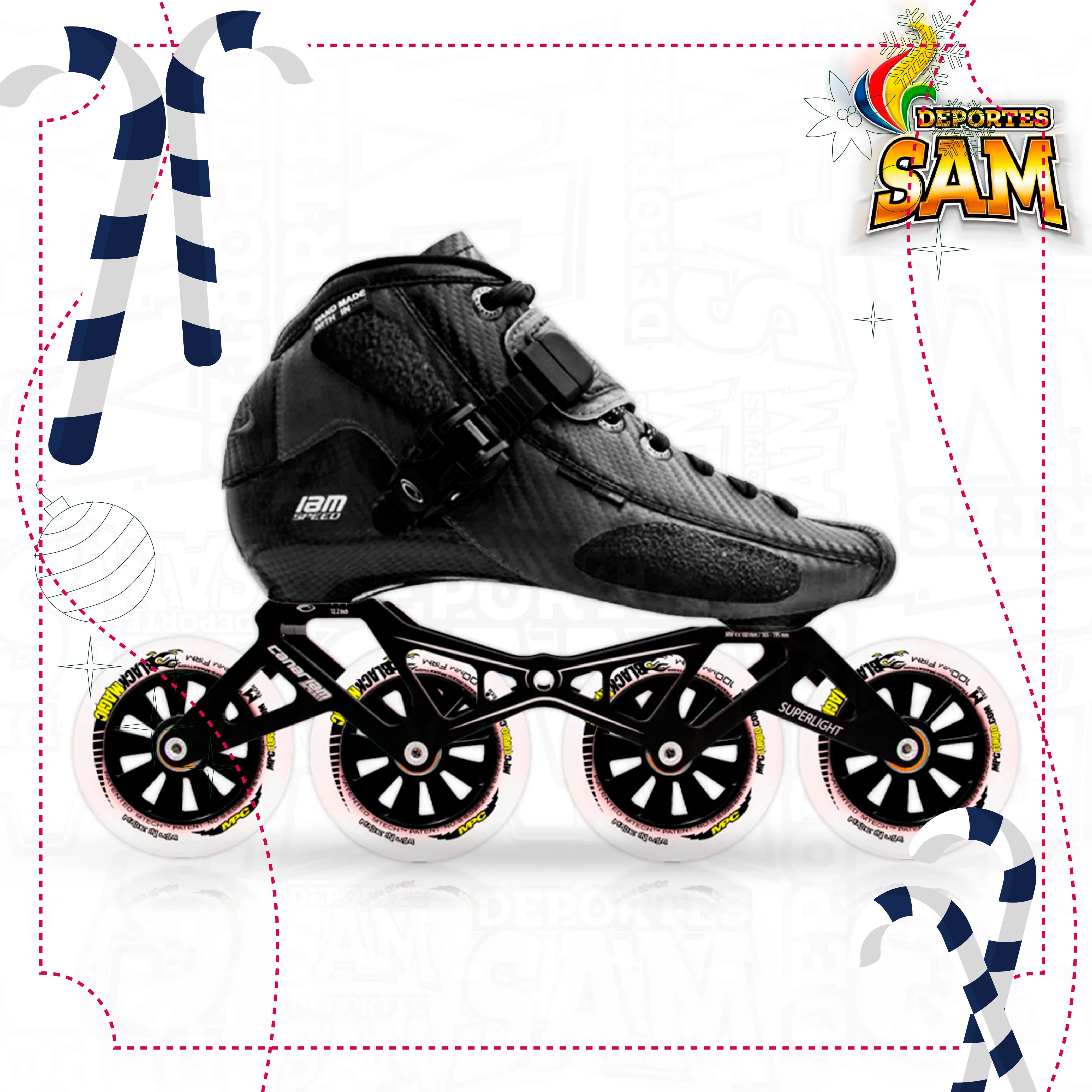 PATIN PROFESIONAL BOTA ONIX CHASIS SUPERLIGHT 12.2, 12.4 RUEDA MPC BLACK MAGIC 100MM BALINERA TWINCAM ILQ-9PRO