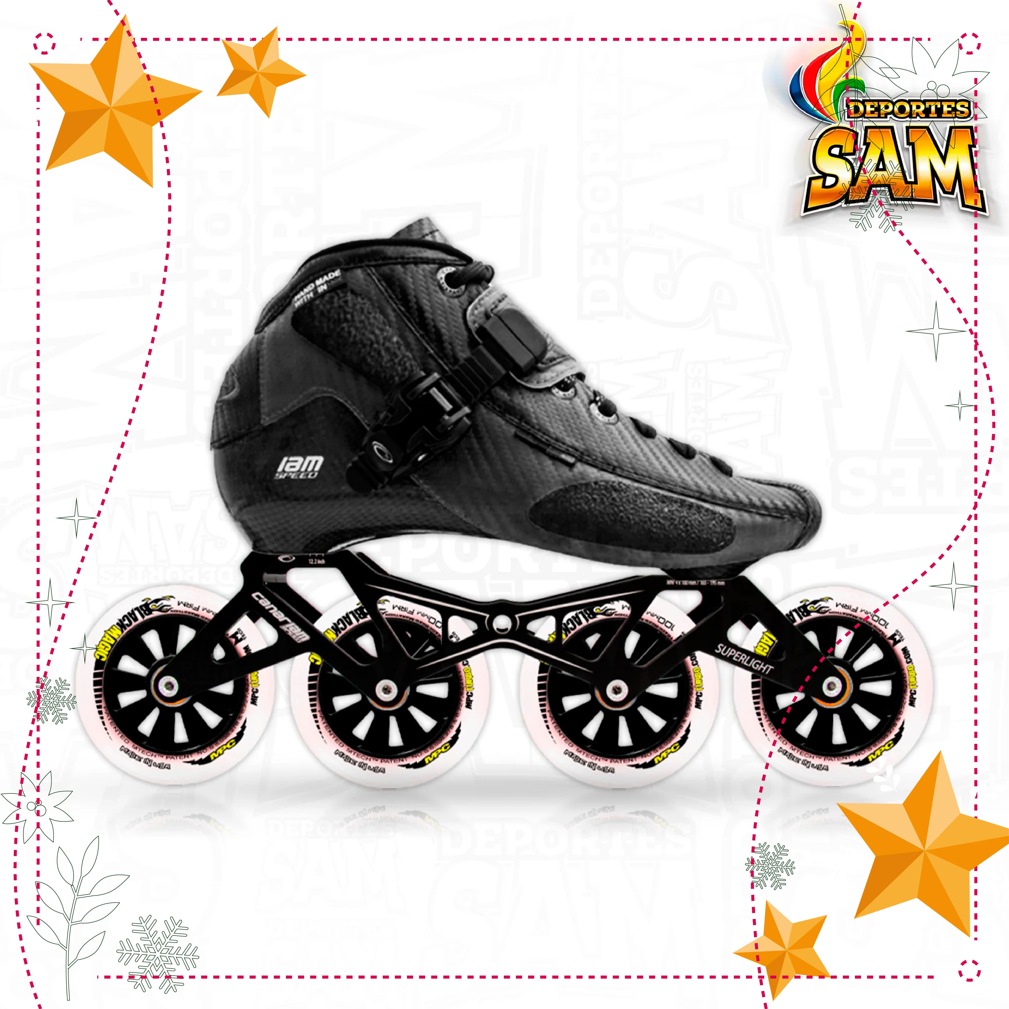 PATIN PROFESIONAL BOTA ONIX CHASIS SUPERLIGHT 12.8 HL, 13.2 RUEDA MPC BLACK MAGIC 100MM BALINERA TWINCAM ILQ-9PRO