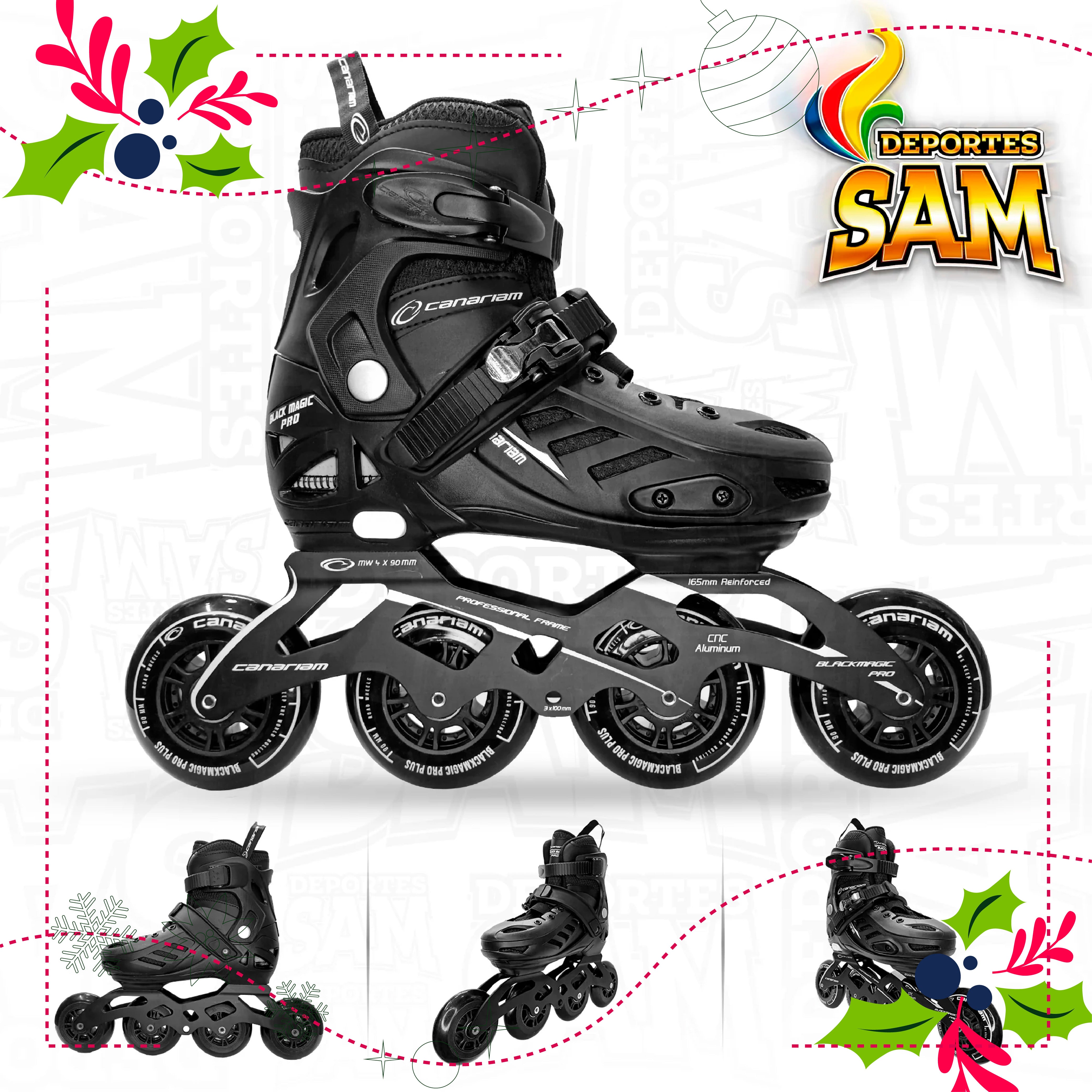 PATINES BLACK MAGIC PRO PLUS NEGRO CANARIAM
