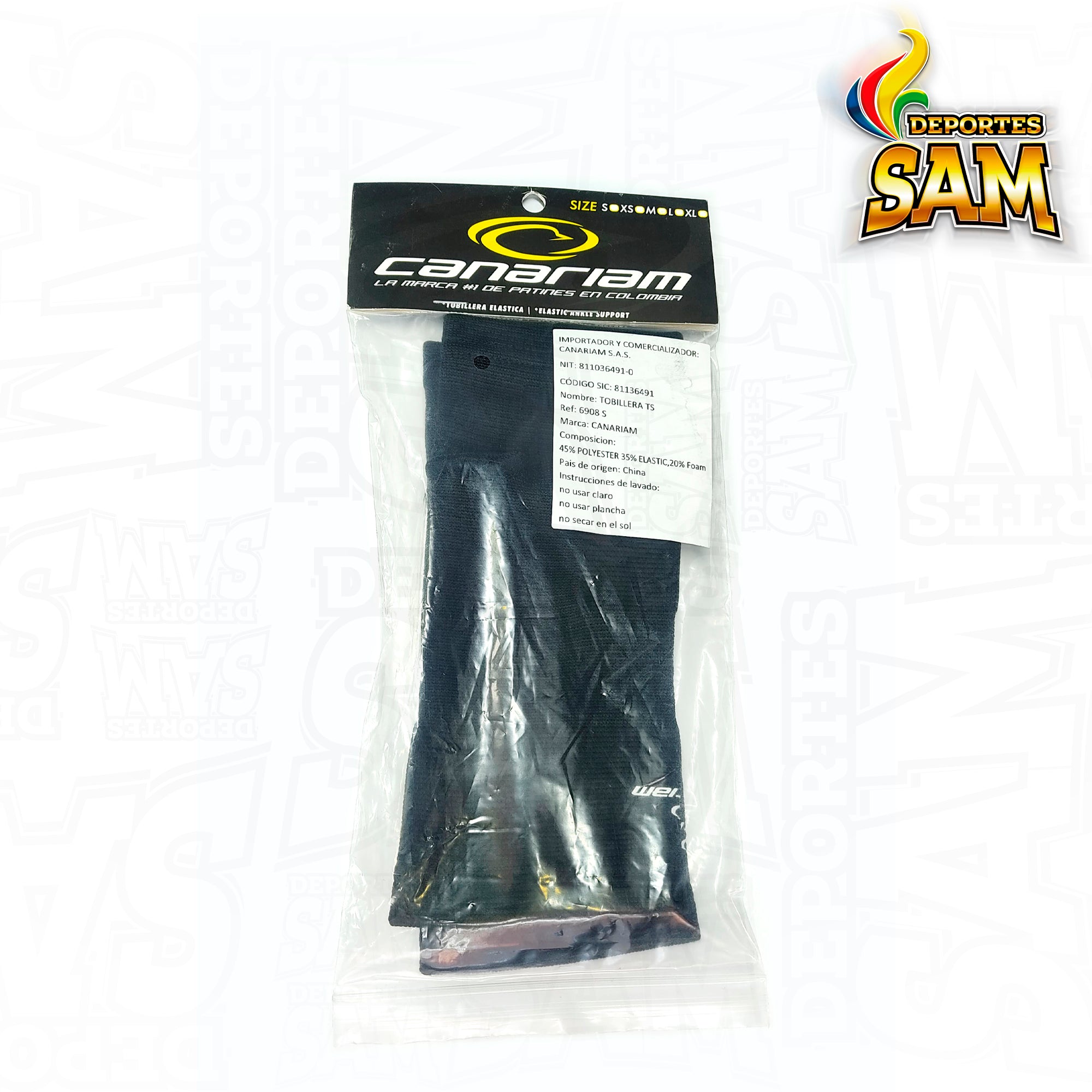 TOBILLERA CANARIAM LISA NEGRO