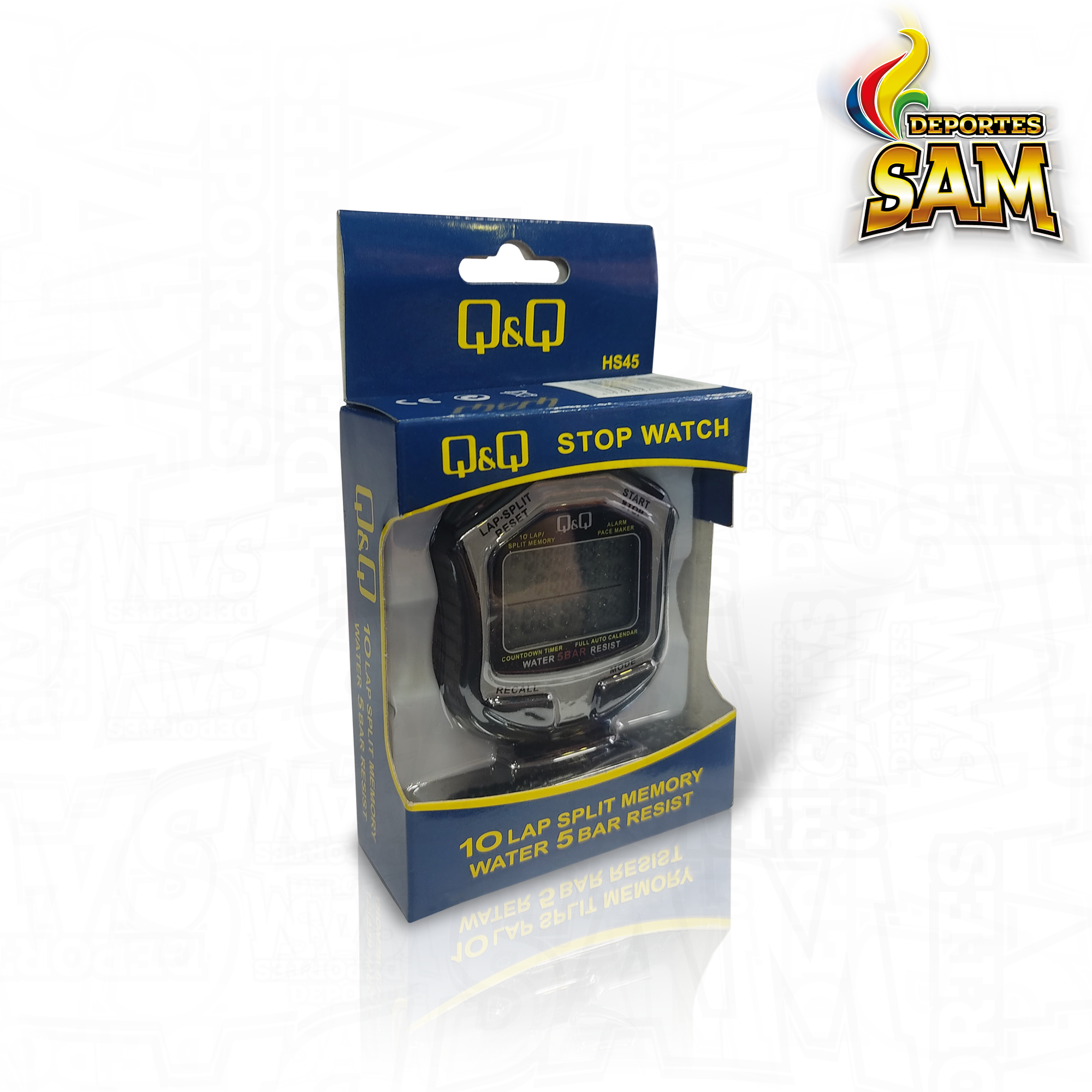 CRONOMETRO QYQ 10 LAP SPLIT MEMORY