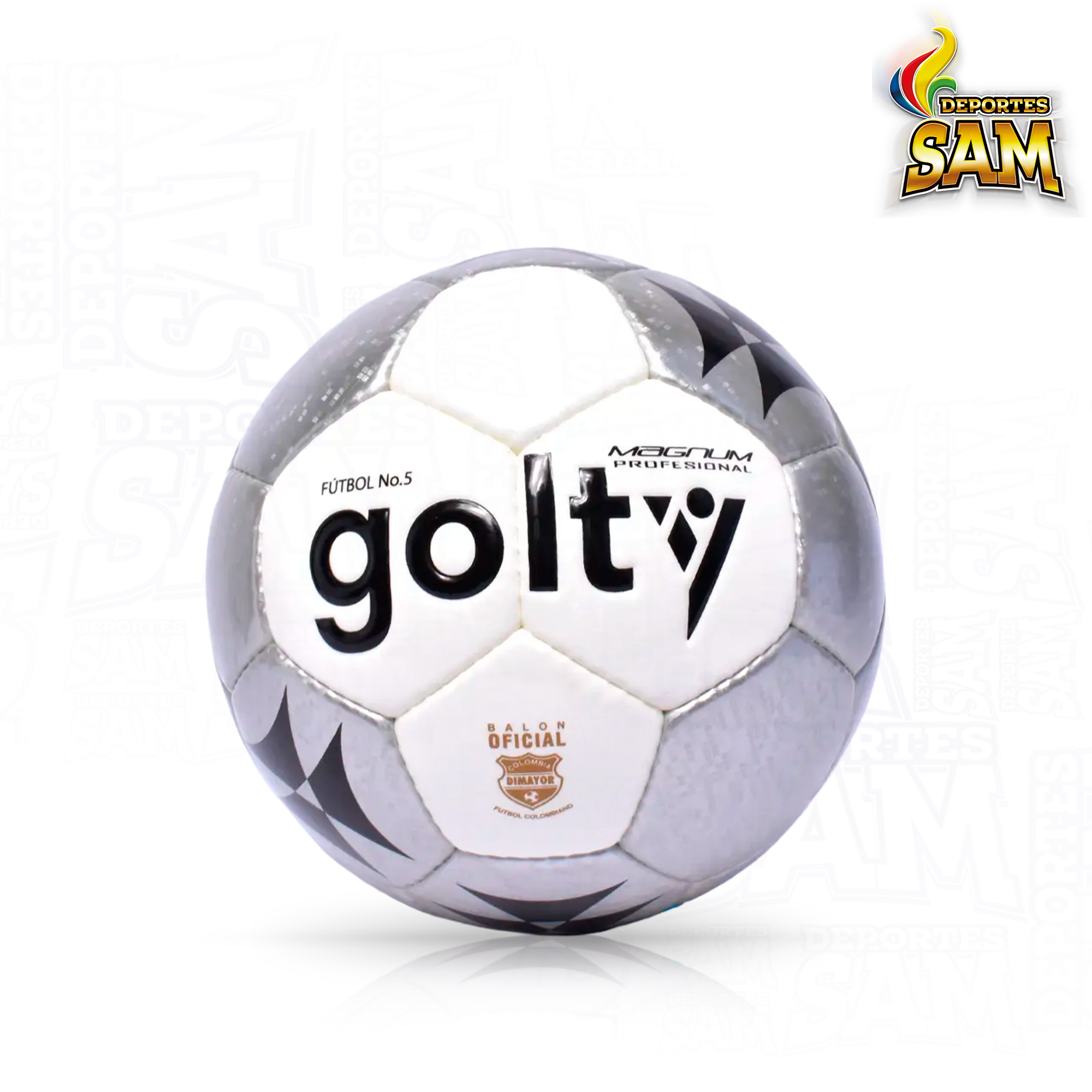 BALÓN FÚTBOL  5 MAGNUM GRIS PROFESIONAL GOLTY
