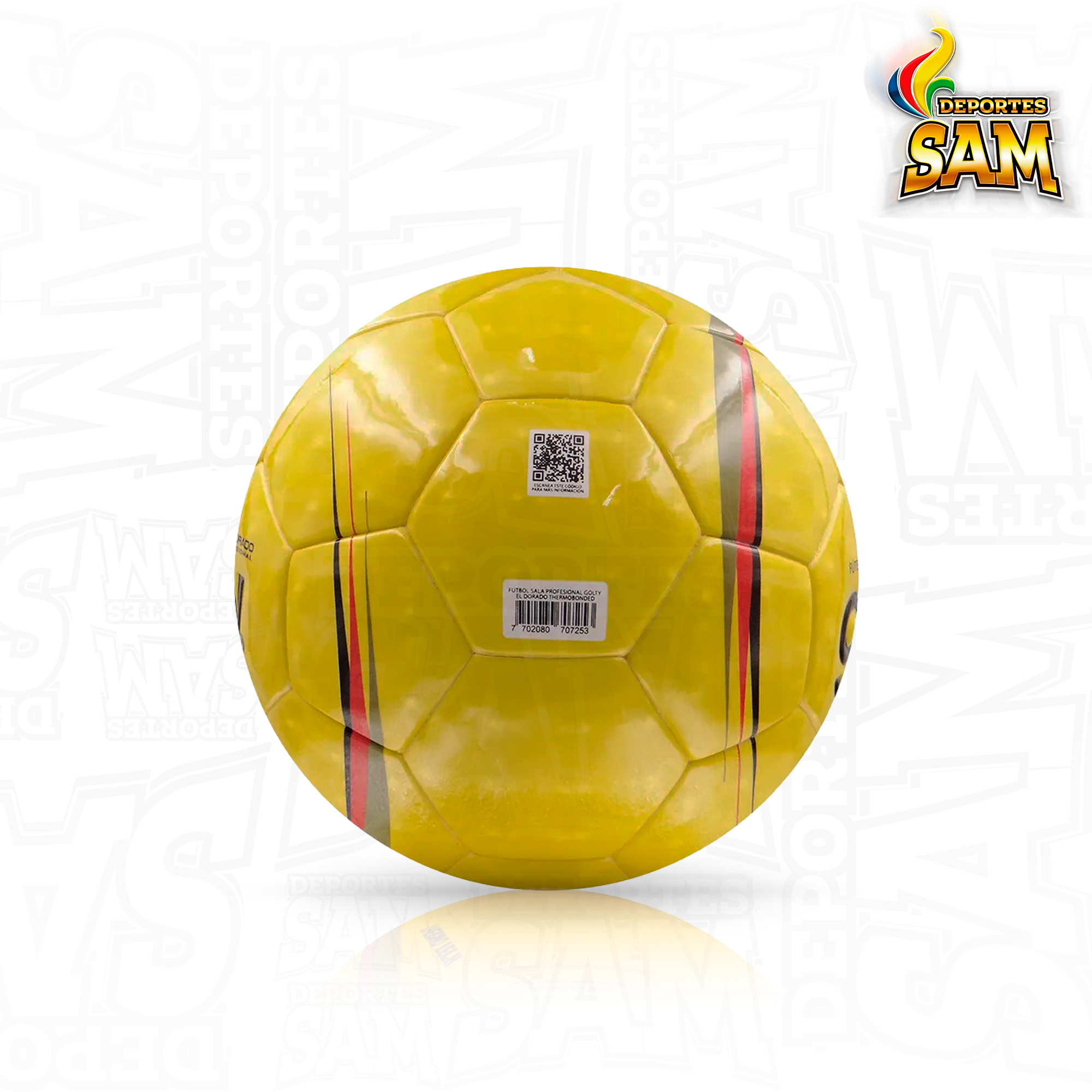 BALÓN FÚTBOLSALA DORADO PROFESIONAL 62-64 CM GOLTY