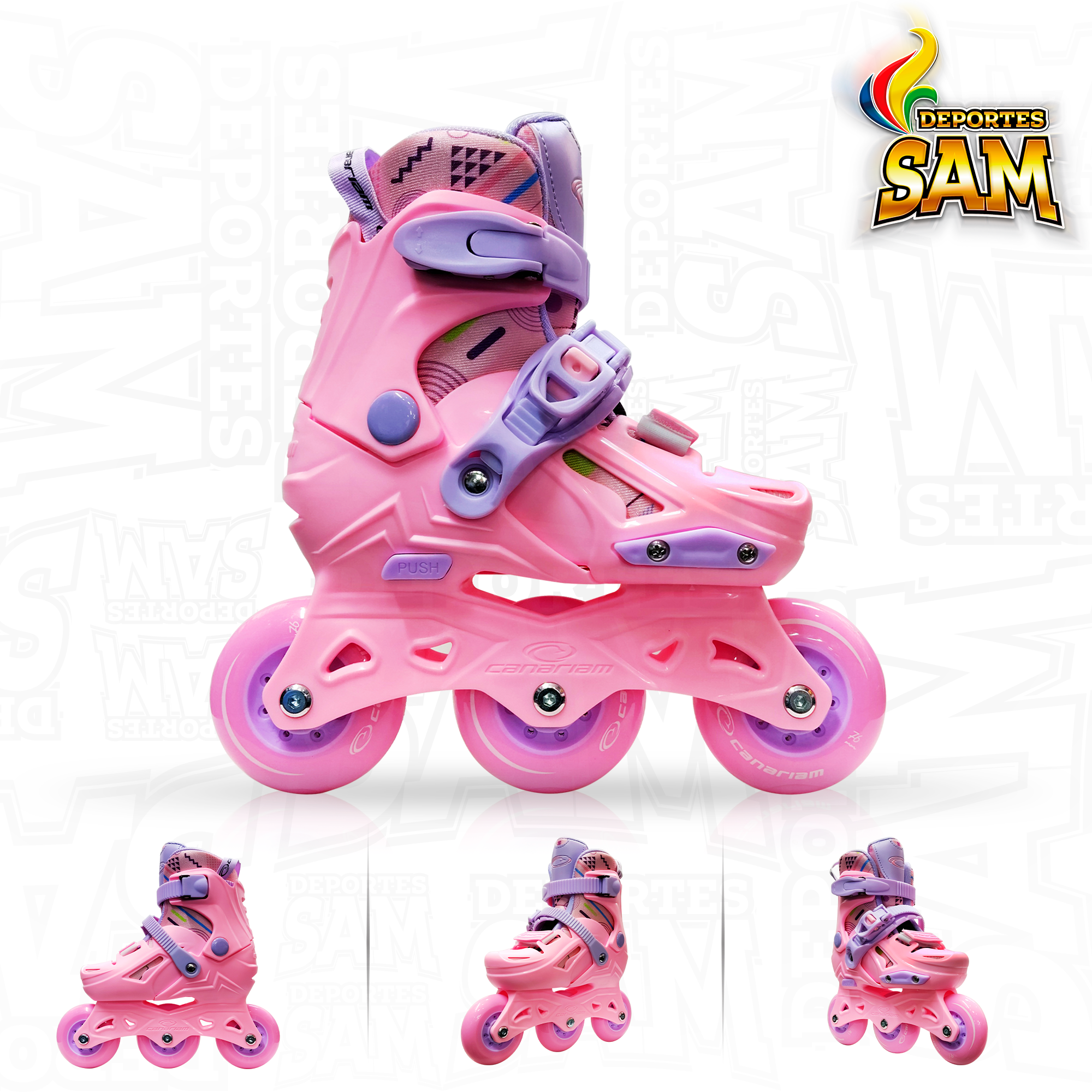 PATINES GUMMY ROSADO CANARIAM