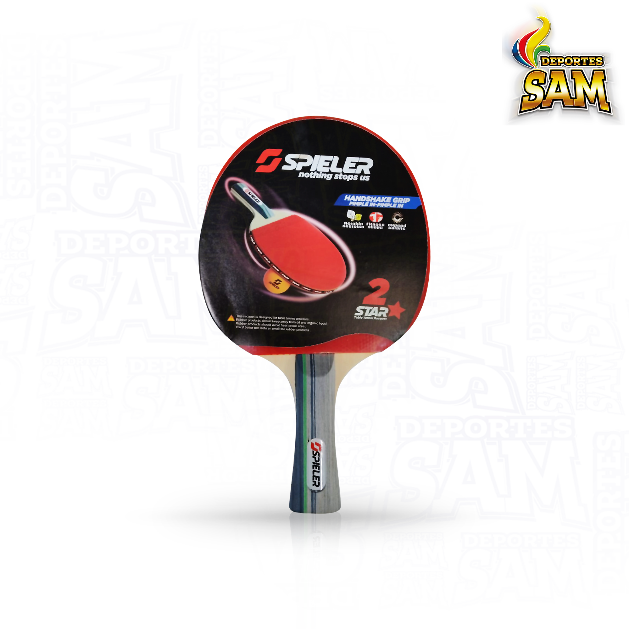 RAQUETA TENIS DE MESA SPIELER 2 ESTRELLAS