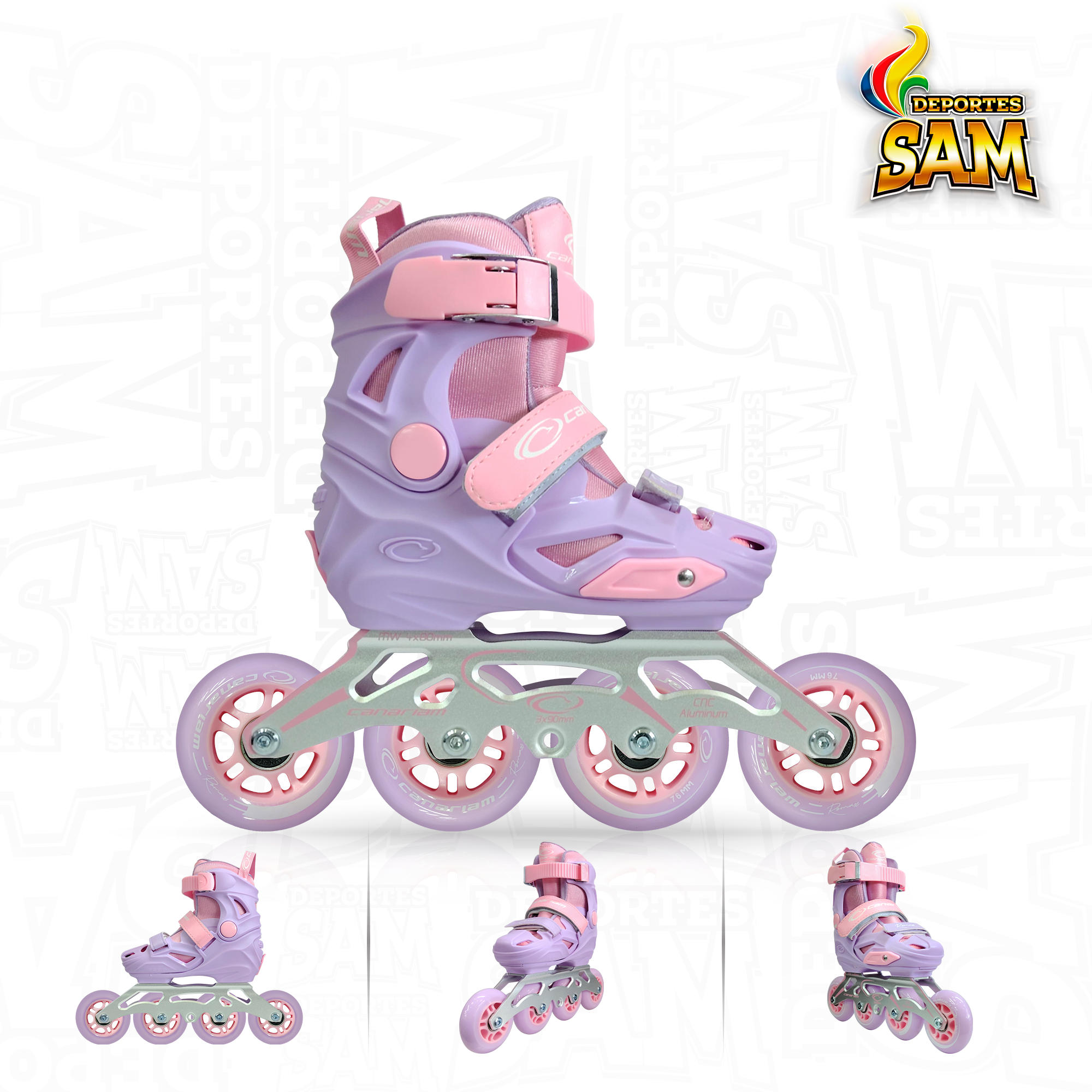 PATINES ROMAX LILA X ROSADO CANARIAM