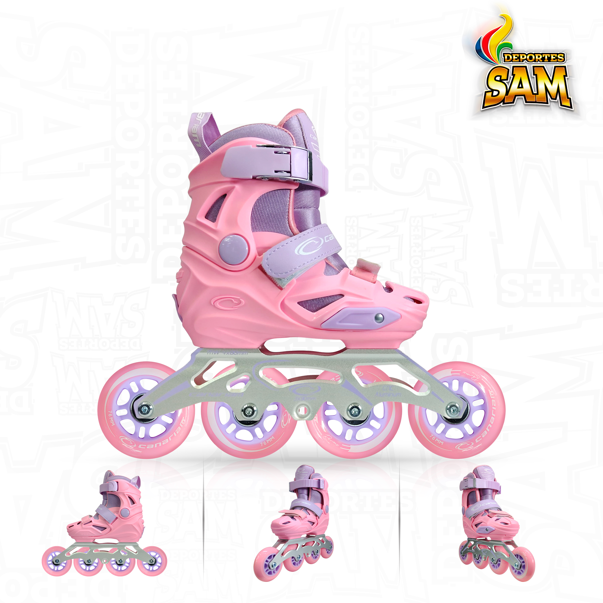 PATINES ROMAX ROSADO X LILA CANARIAM