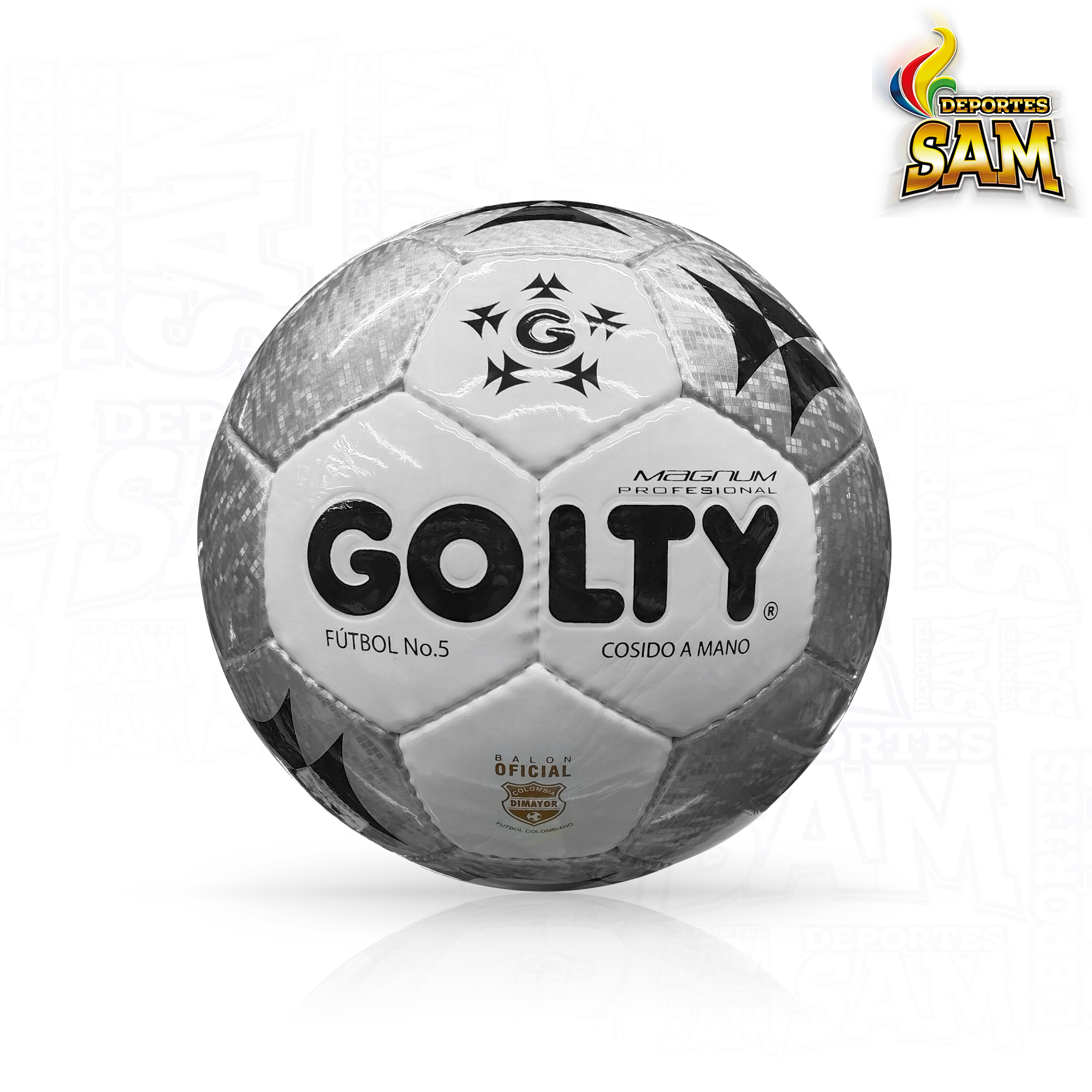 BALÓN FÚTBOL  5 MAGNUM GRIS PROFESIONAL GOLTY