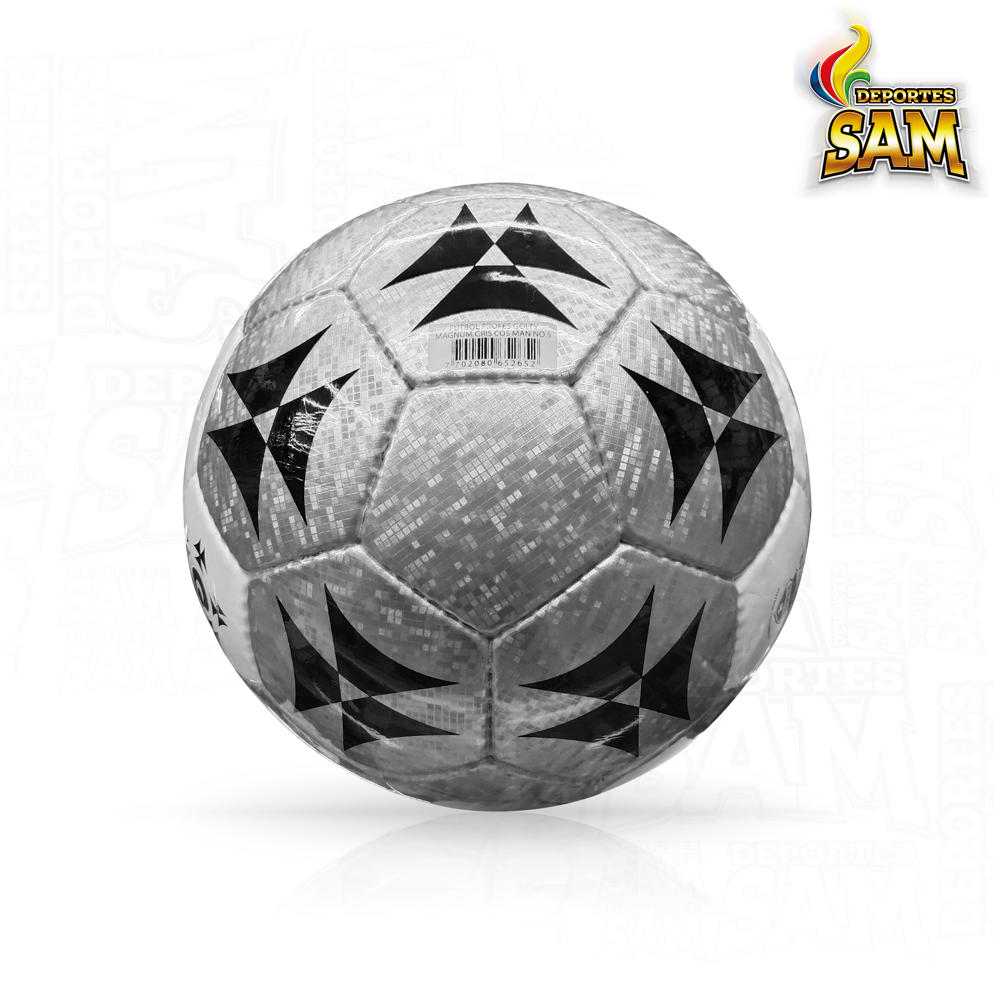 BALON FUTBOL 5 MAGNUM GRIS PROFESIONAL GOLTY