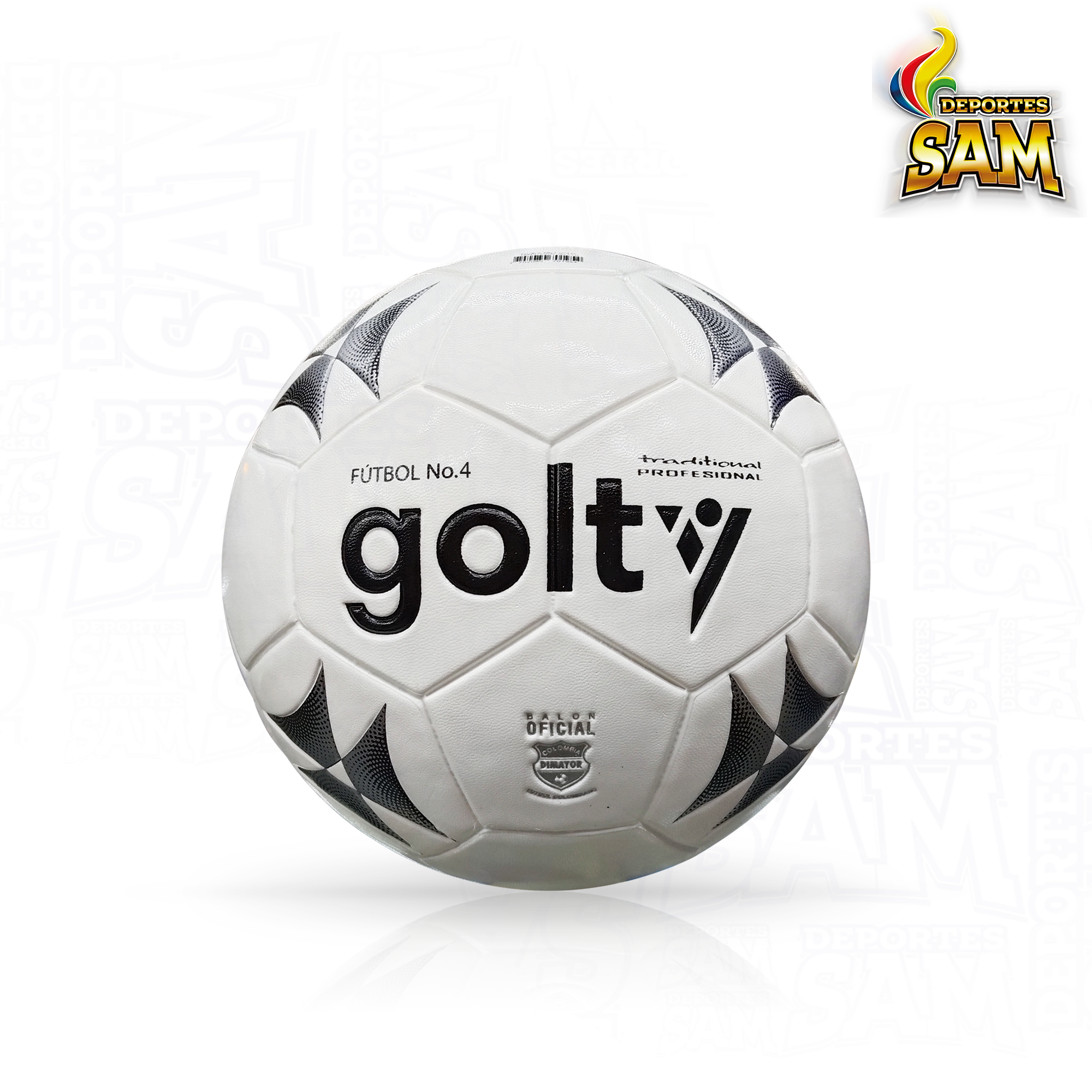 BALÓN FÚTBOL  4 TRADICIONAL CUERO PROFESIONAL GOLTY