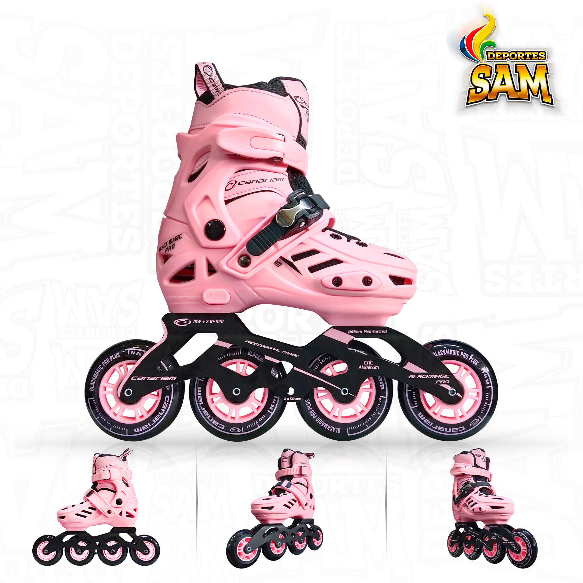 PATINES BLACK MAGIC PRO PLUS ROSADO CANARIAM