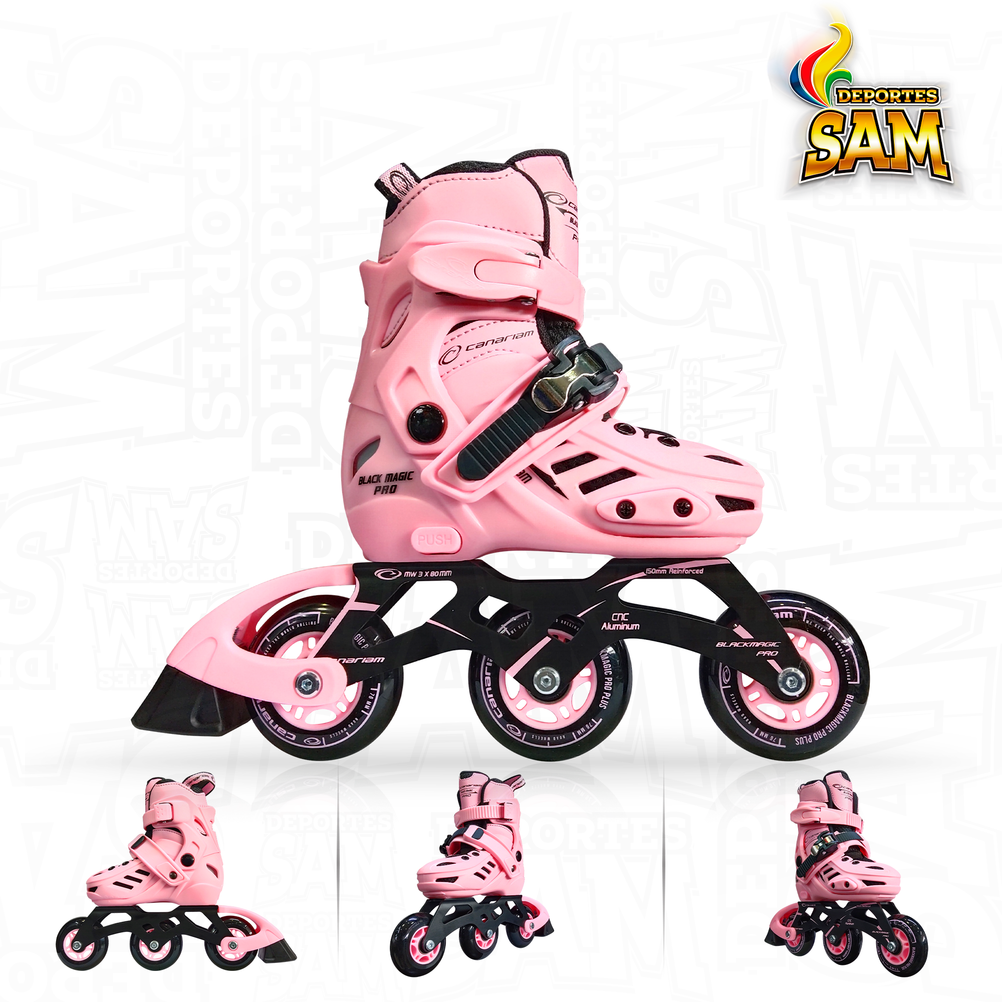 PATINES BLACK MAGIC PRO PLUS ROSADO CANARIAM