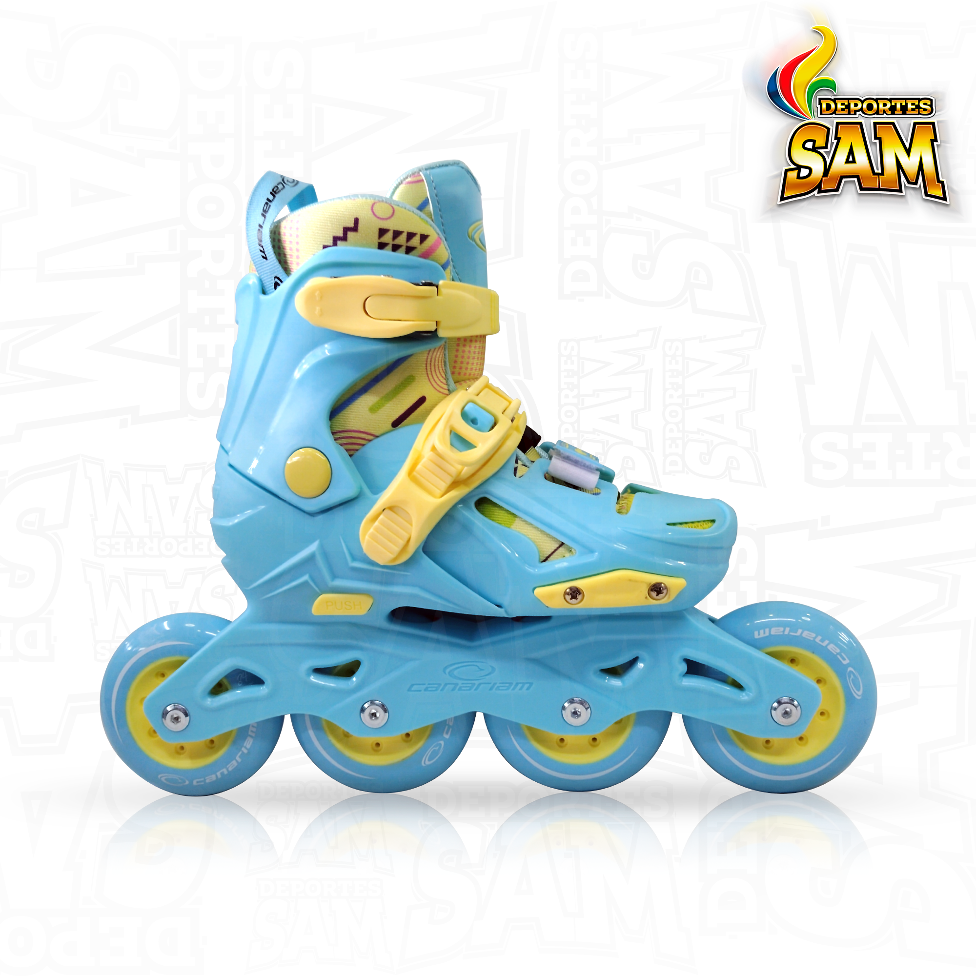PATINES GUMMY AZUL CANARIAM