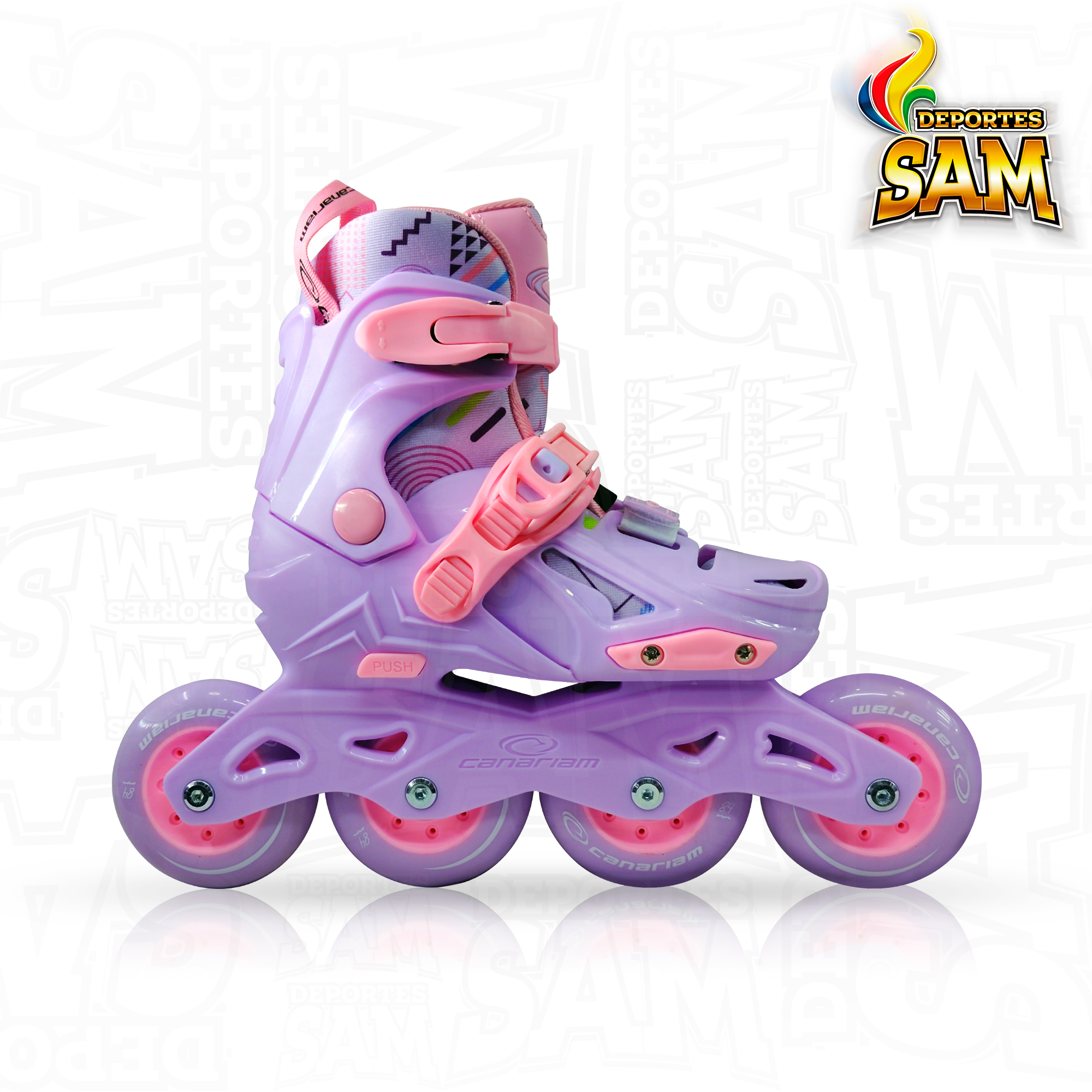 PATINES GUMMY LILA CANARIAM