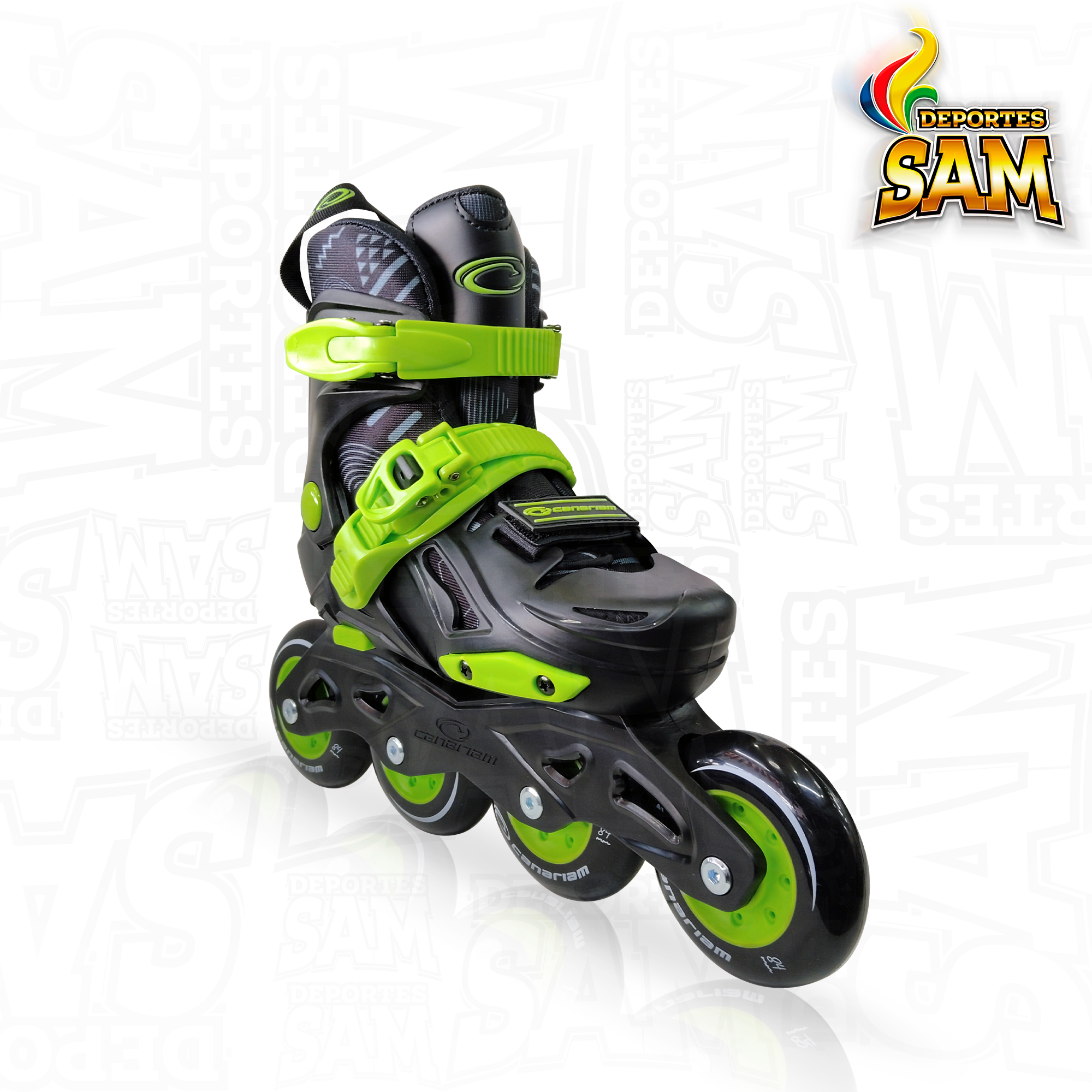 PATINES GUMMY NEGRO CANARIAM