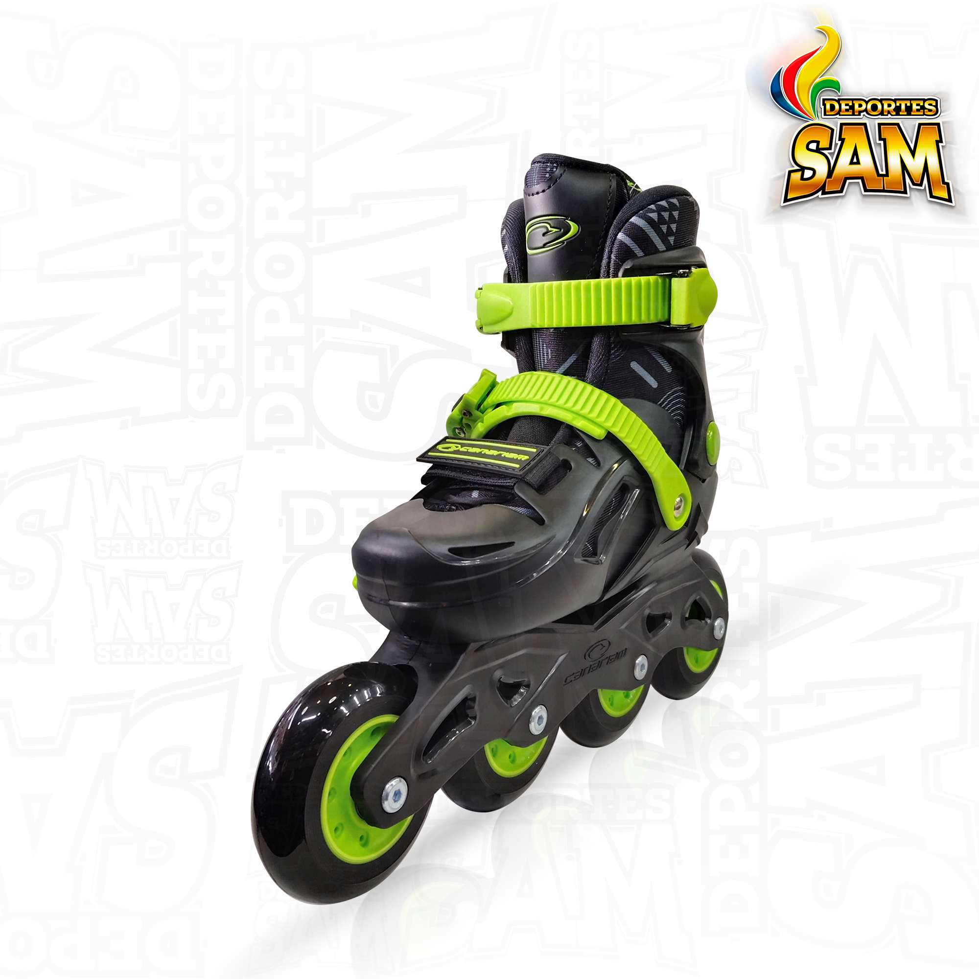PATINES GUMMY NEGRO CANARIAM