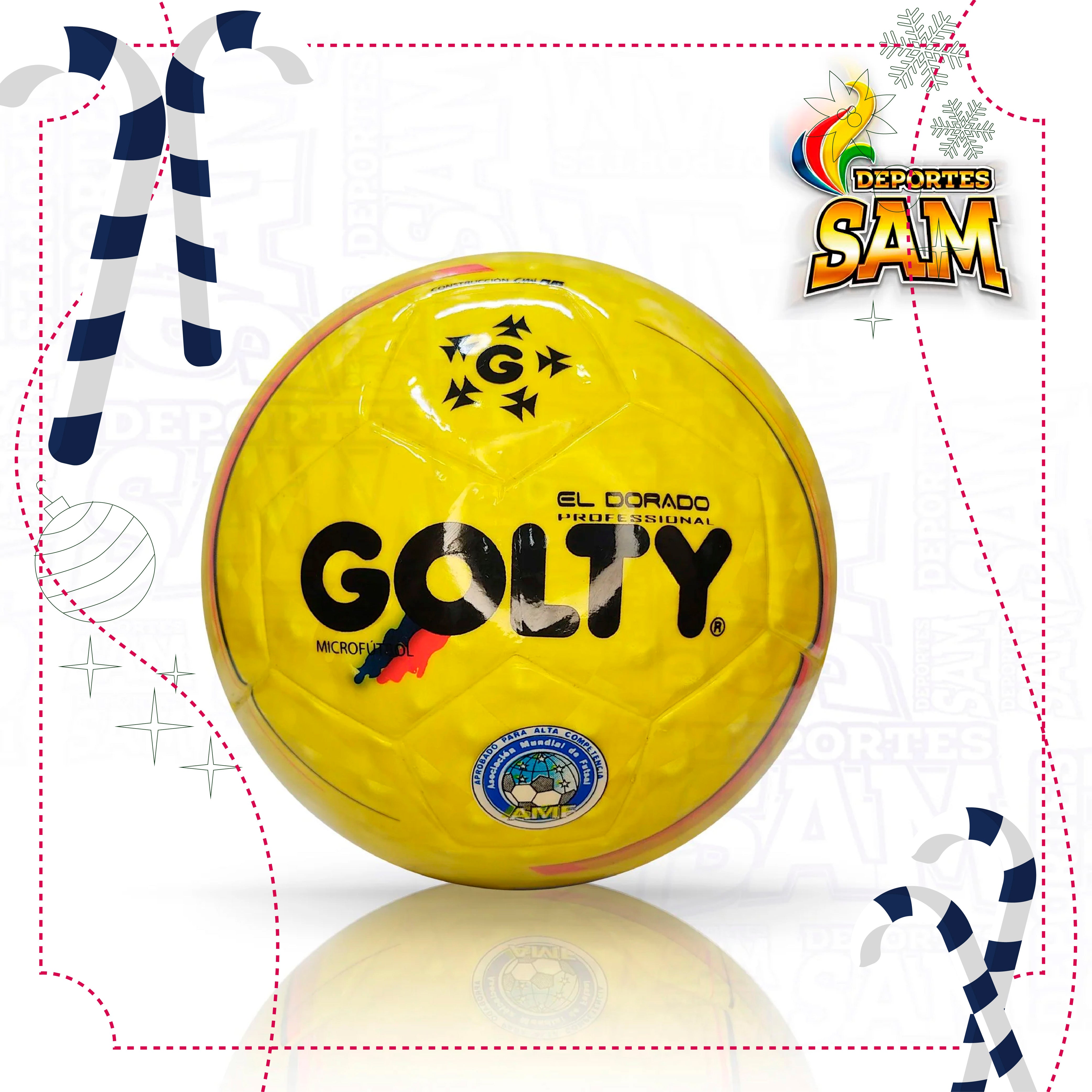 BALÓN MICROFÚTBOL EL DORADO 60-62 CM PROFESIONAL GOLTY