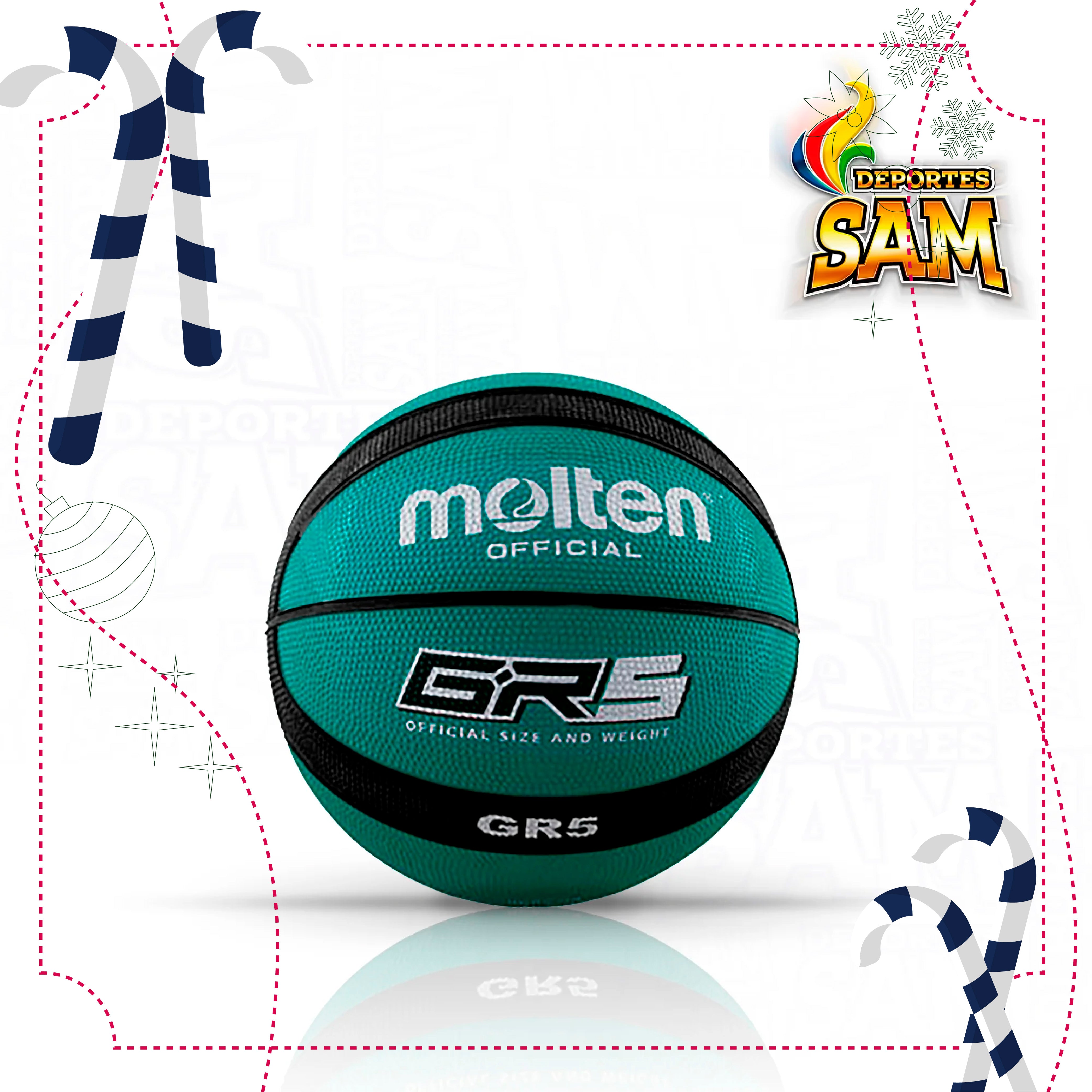 BALON MINIBALONCESTO MOLTEN N. 5 BGRR5