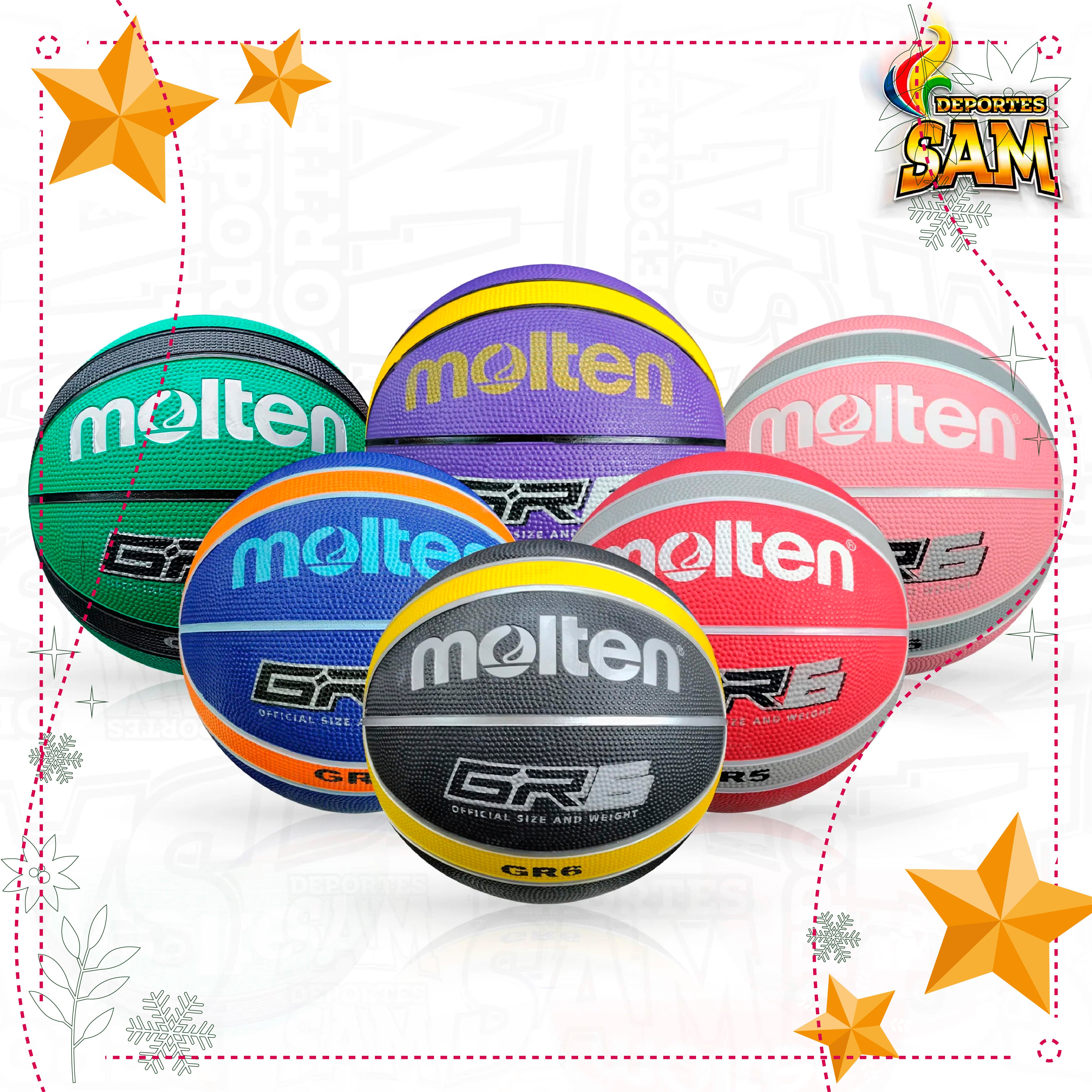 BALON MINIBALONCESTO MOLTEN N. 6 BGR6