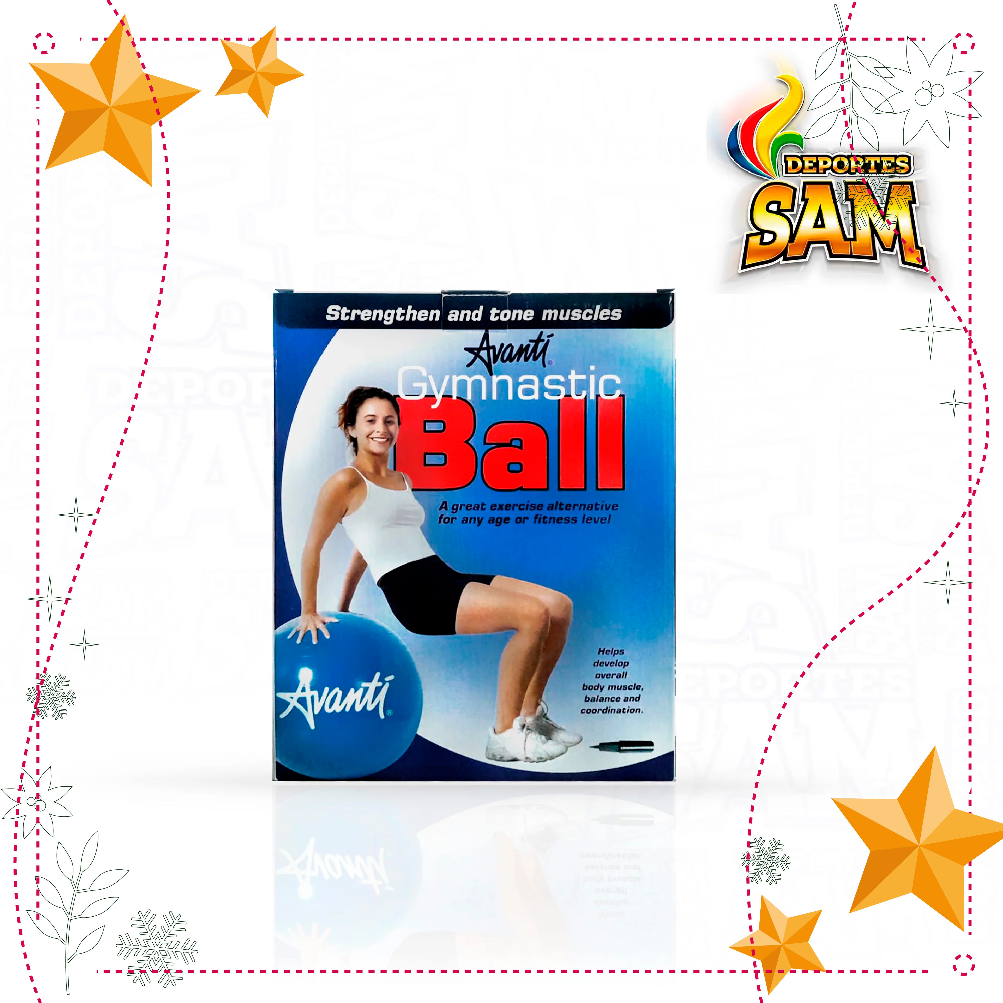 BALON PILATES GYM 65 AVANTI CON INFLADOR
