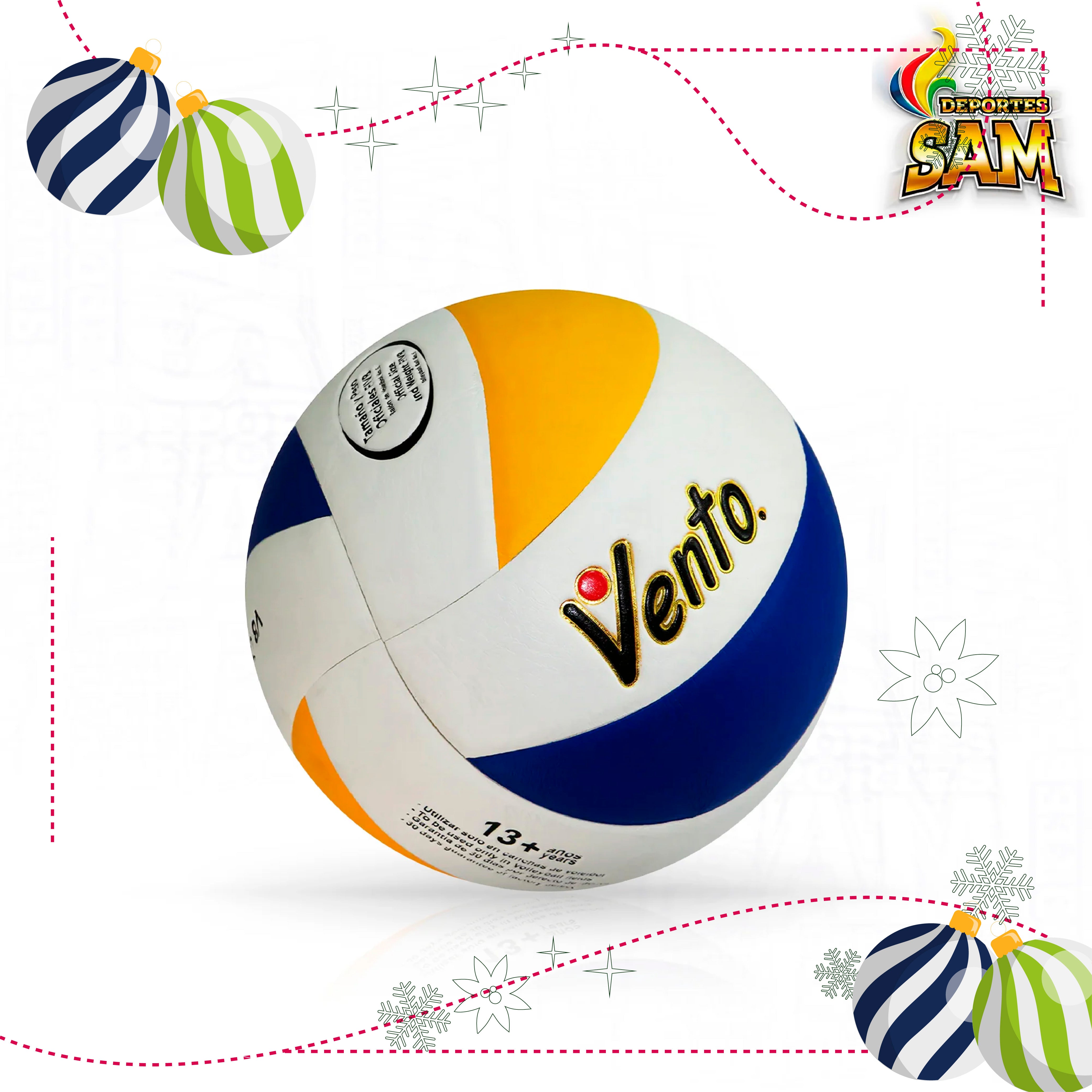 BALON VOLEIBOL VENTO PU WHITE BLUE YELLOW #4