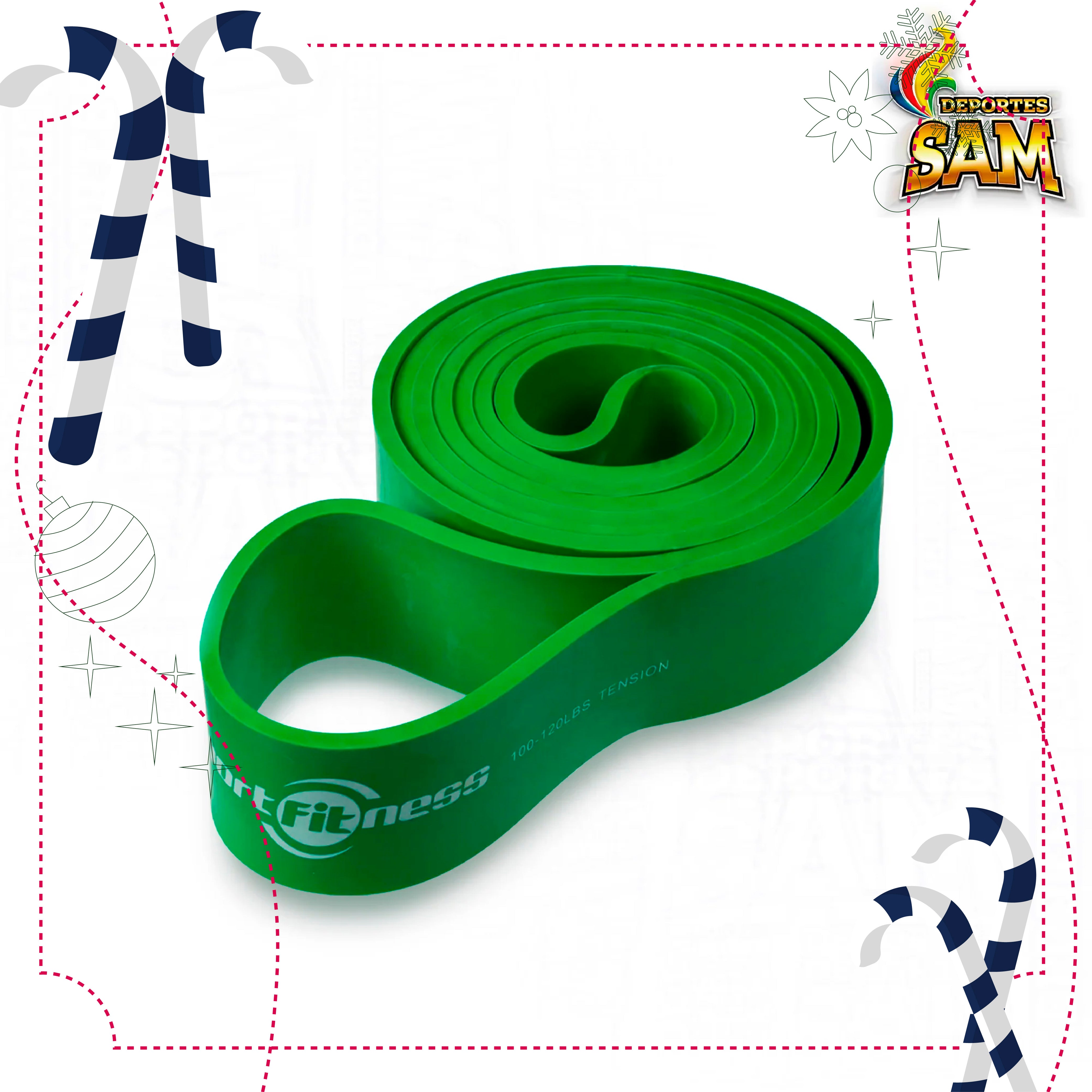 BANDAS ELASTICAS PODER VERDE 2000X44X4.5MM