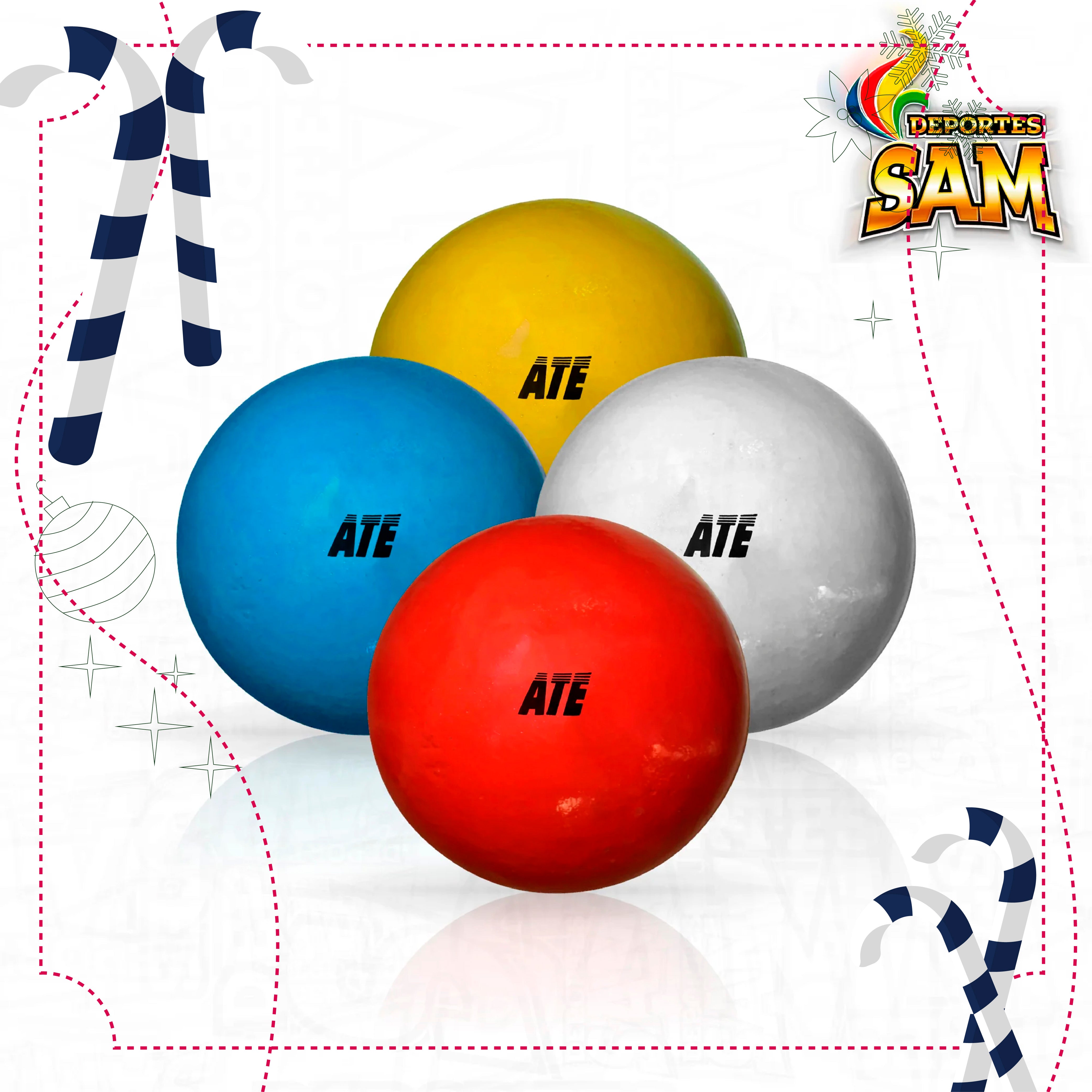 BALA LANZAMIENTO ATLETIS ATE CAUCHO 1KG 117MM