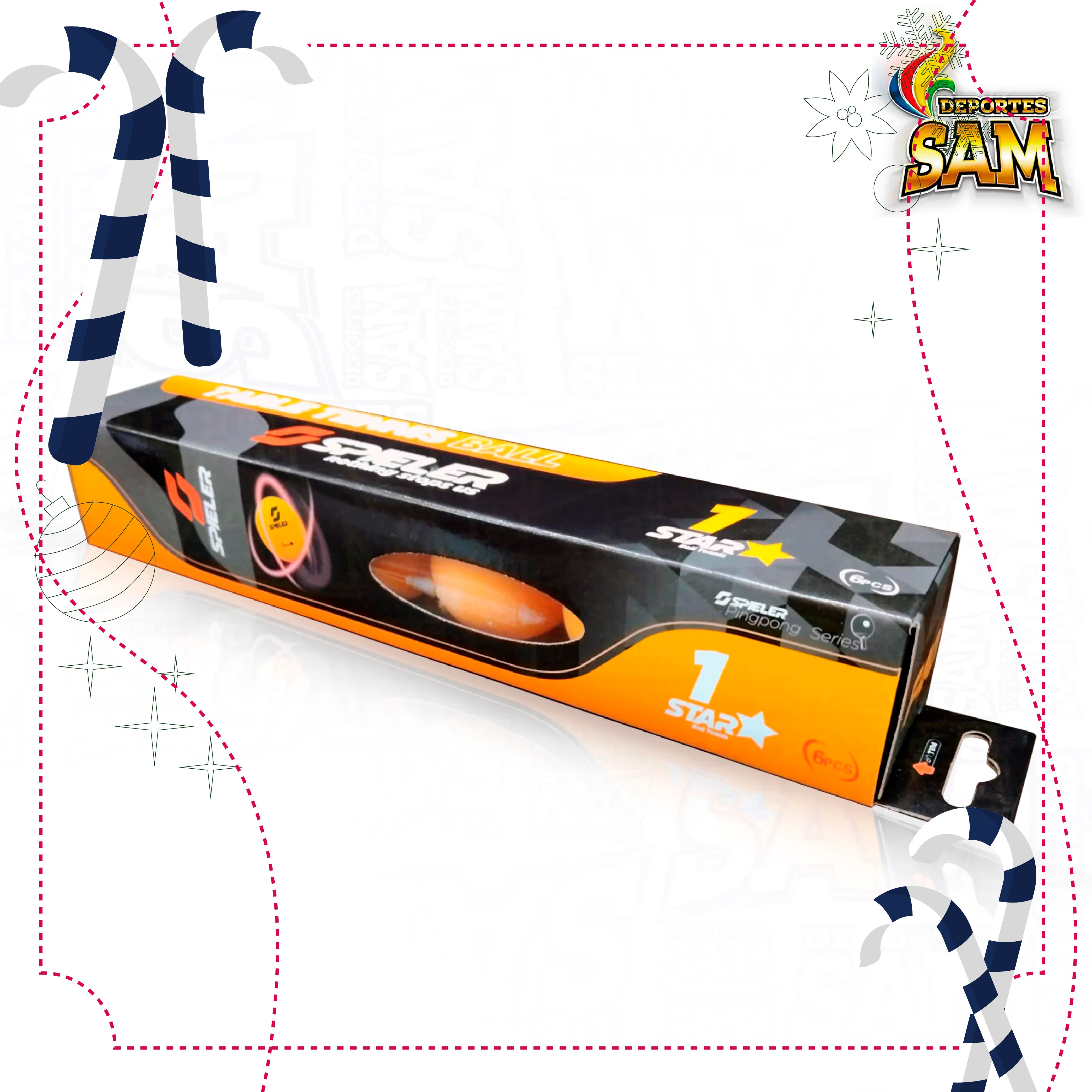 BOLA TENIS DE MESA SPIELER 1 ESTRELLA X 6