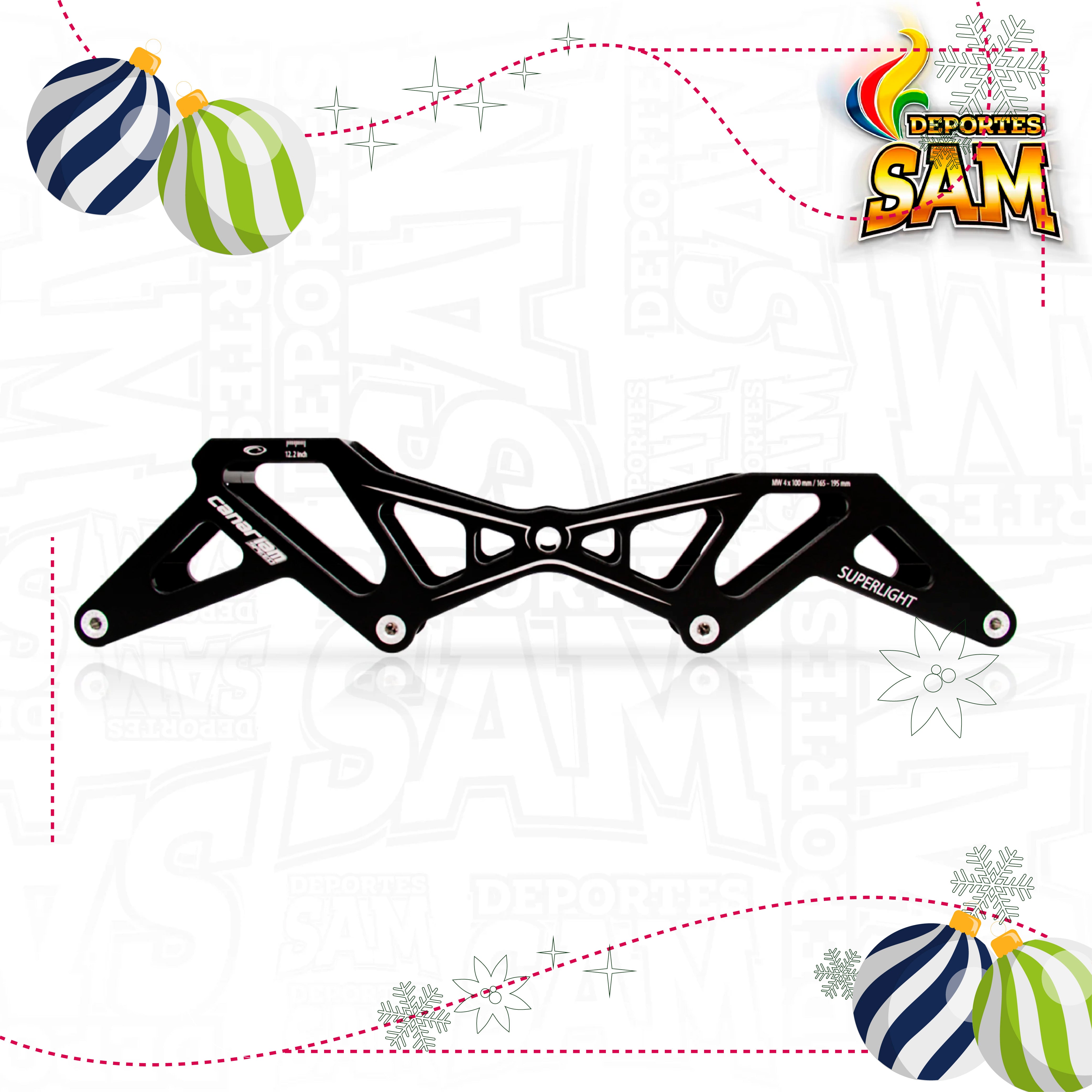 CHASIS SUPERLIGTH NEGRO 12.2 4RX100MM (165/195)