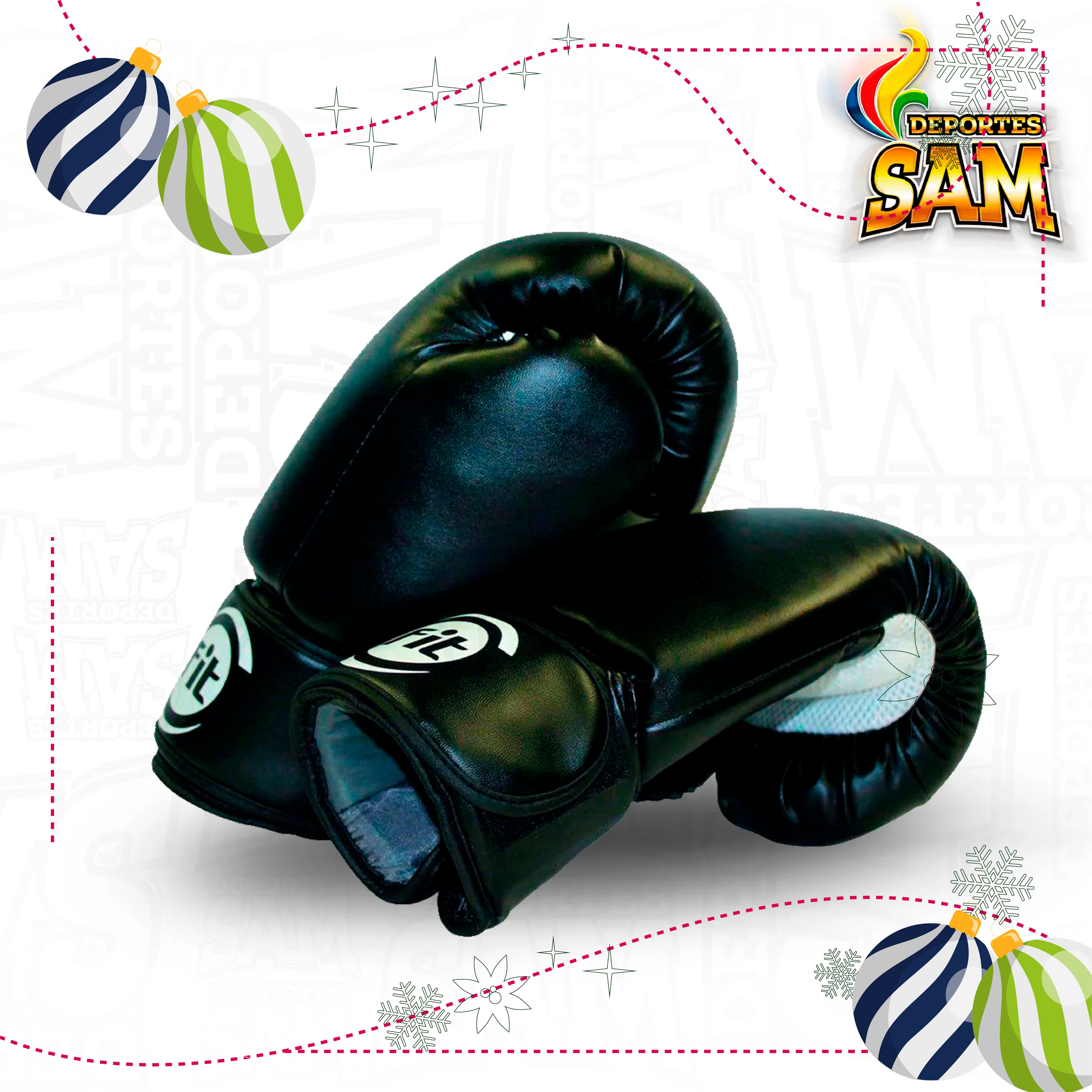 GUANTE BOXEO FUNDAMENTACION 12 OZ NEGRO HOMBRE SPORTFITNESS